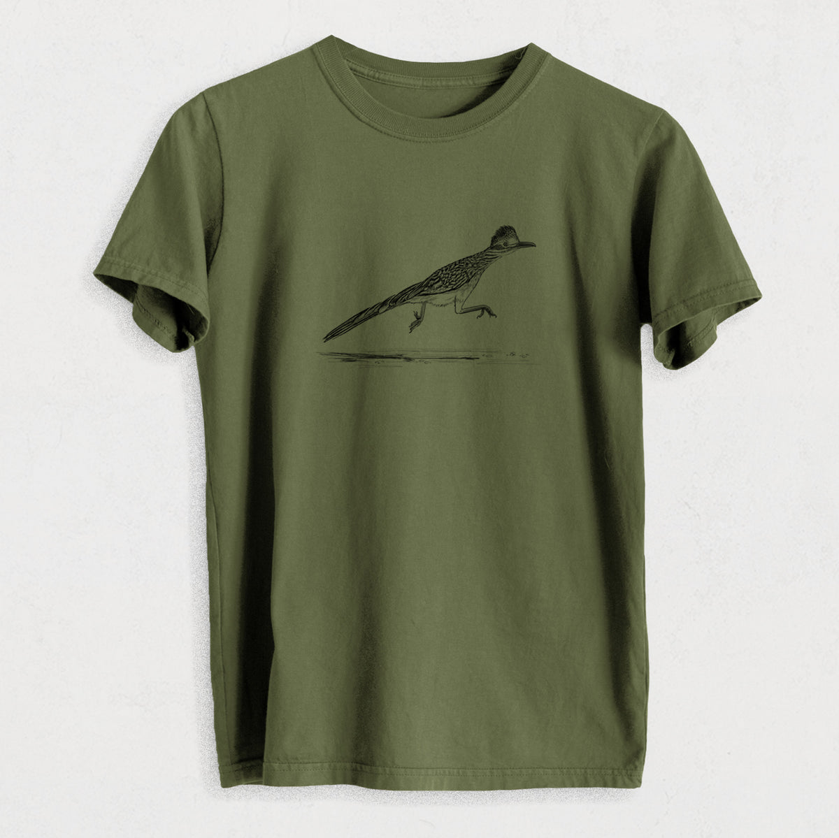 Greater Roadrunner - Geococcyx californianus - Heavyweight Men&#39;s 100% Organic Cotton Tee