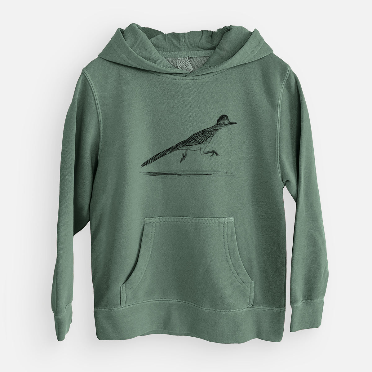 Greater Roadrunner - Geococcyx californianus - Youth Pigment Dyed Hoodie