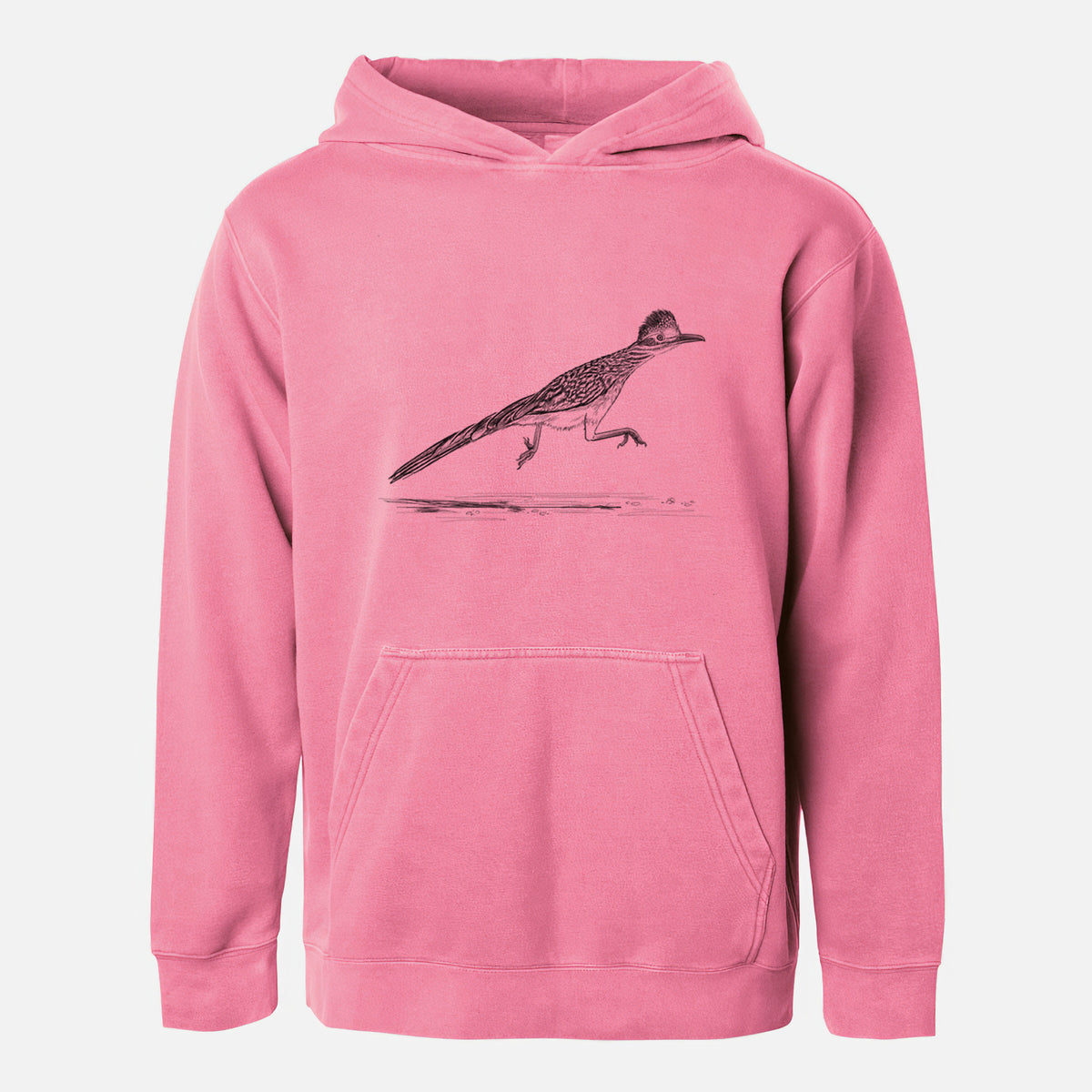 Greater Roadrunner - Geococcyx californianus - Youth Pigment Dyed Hoodie