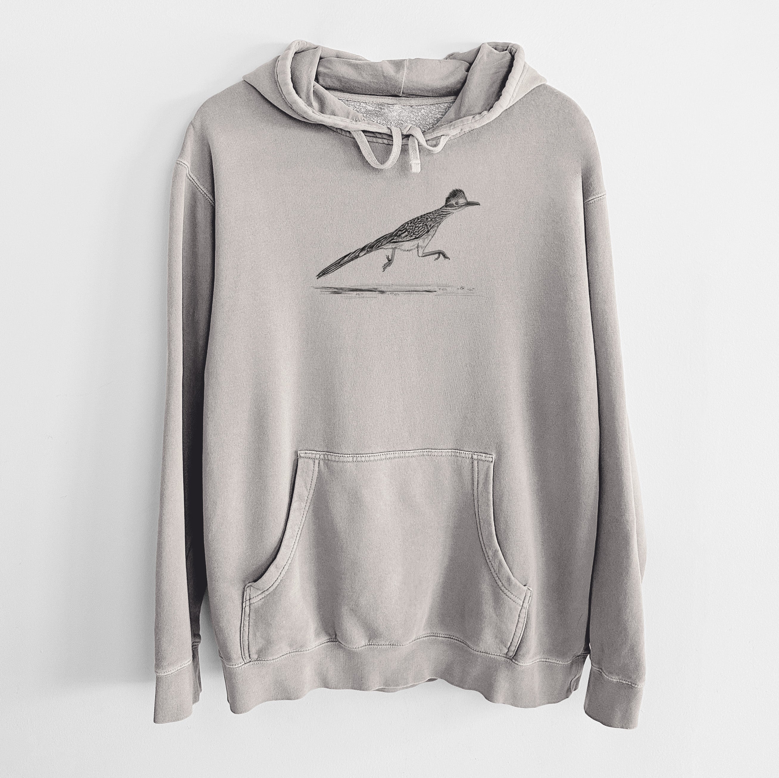 Greater Roadrunner - Geococcyx californianus - Unisex Pigment Dyed Hoodie