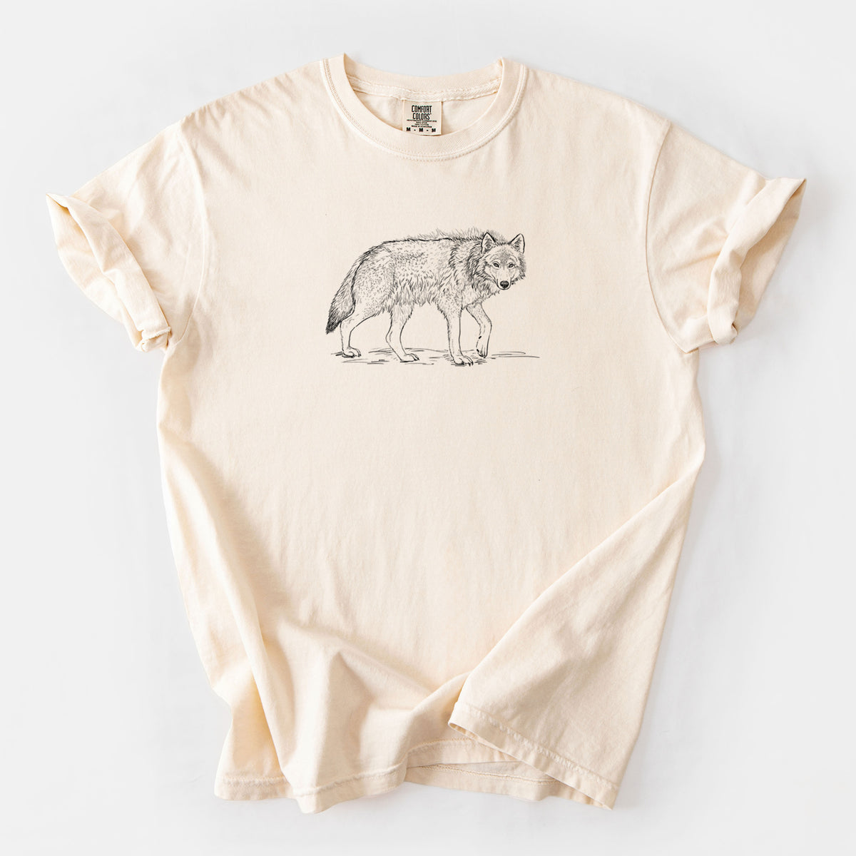 Roaming Grey Wolf - Canis lupus - Unisex Comfort Colors Garment-Dyed Heavyweight T-shirt