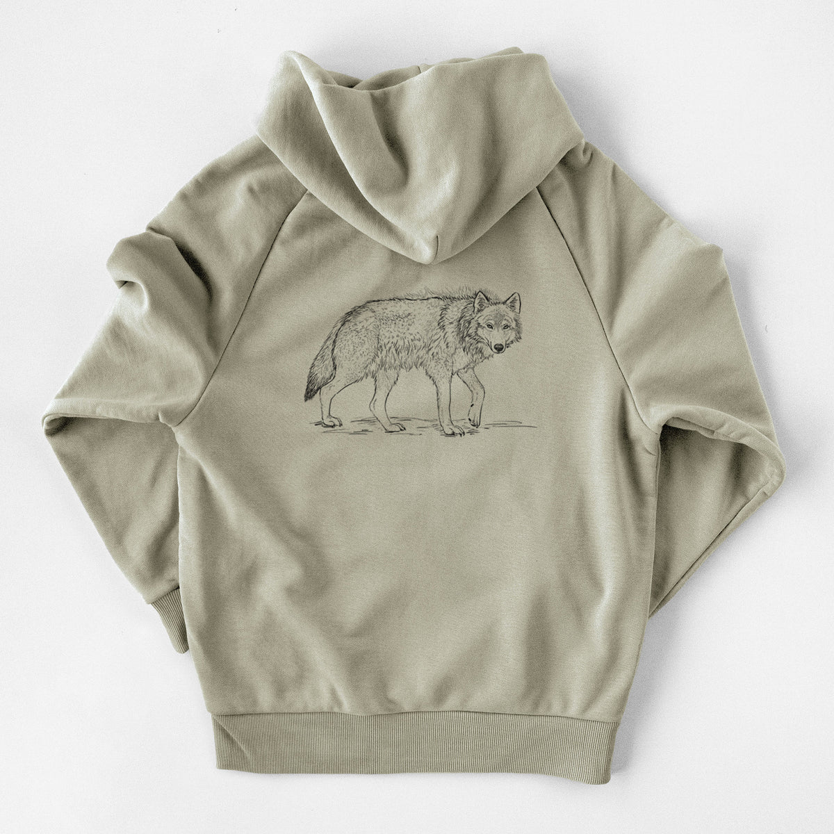 Roaming Grey Wolf - Canis lupus - UltraLuxe Heavyweight French Terry Hoodie