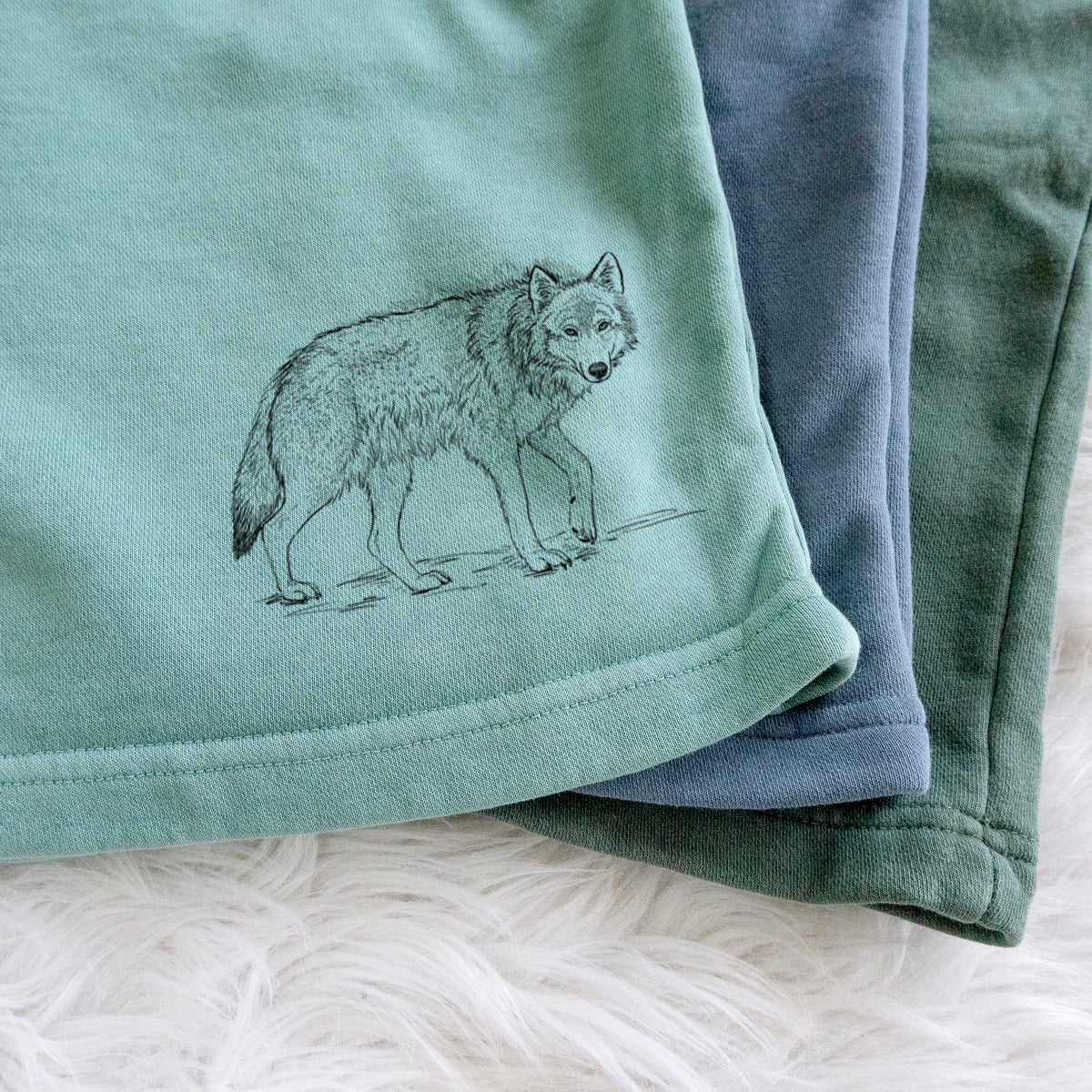 Roaming Grey Wolf - Canis lupus - Unisex Pigment Dyed Shorts