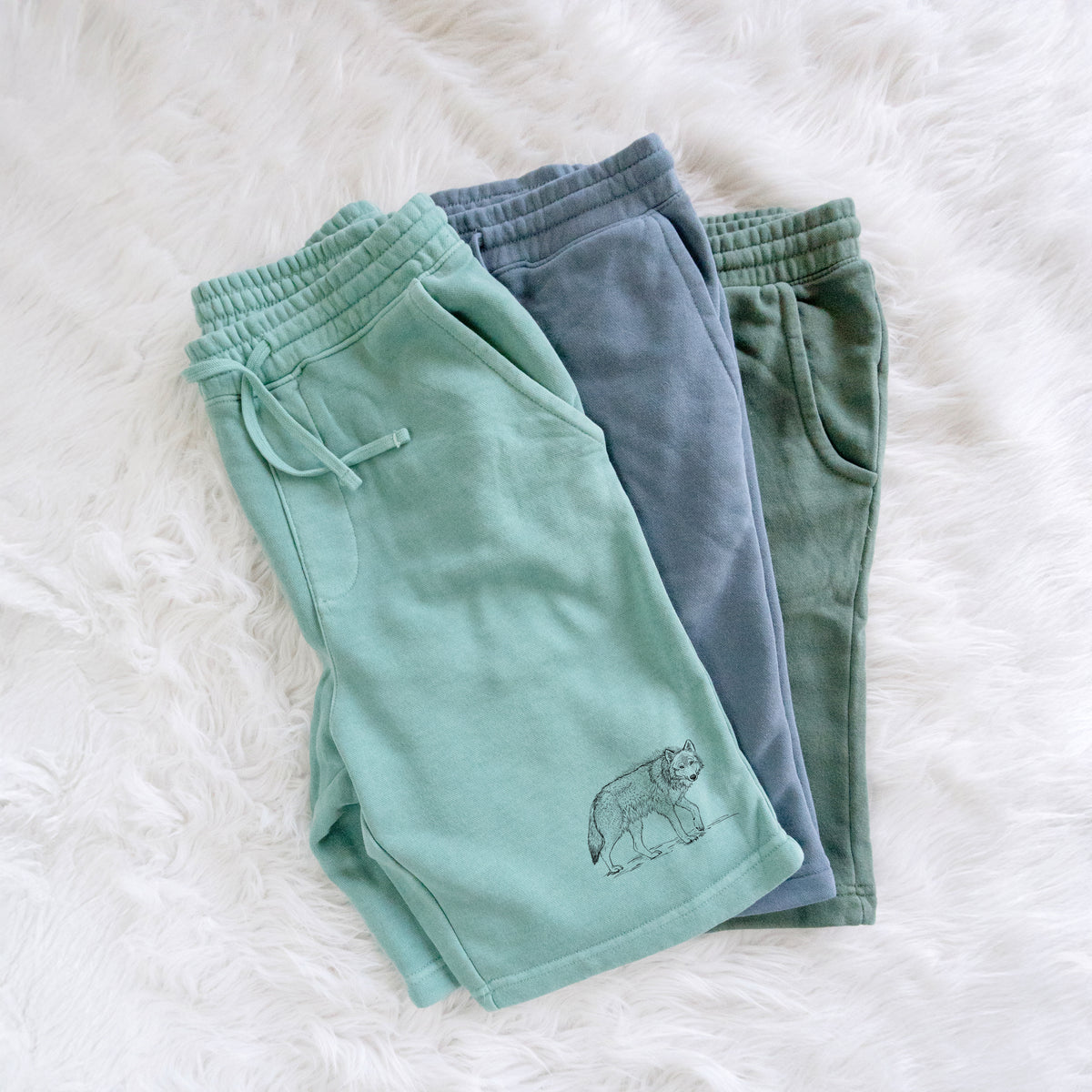 Roaming Grey Wolf - Canis lupus - Unisex Pigment Dyed Shorts
