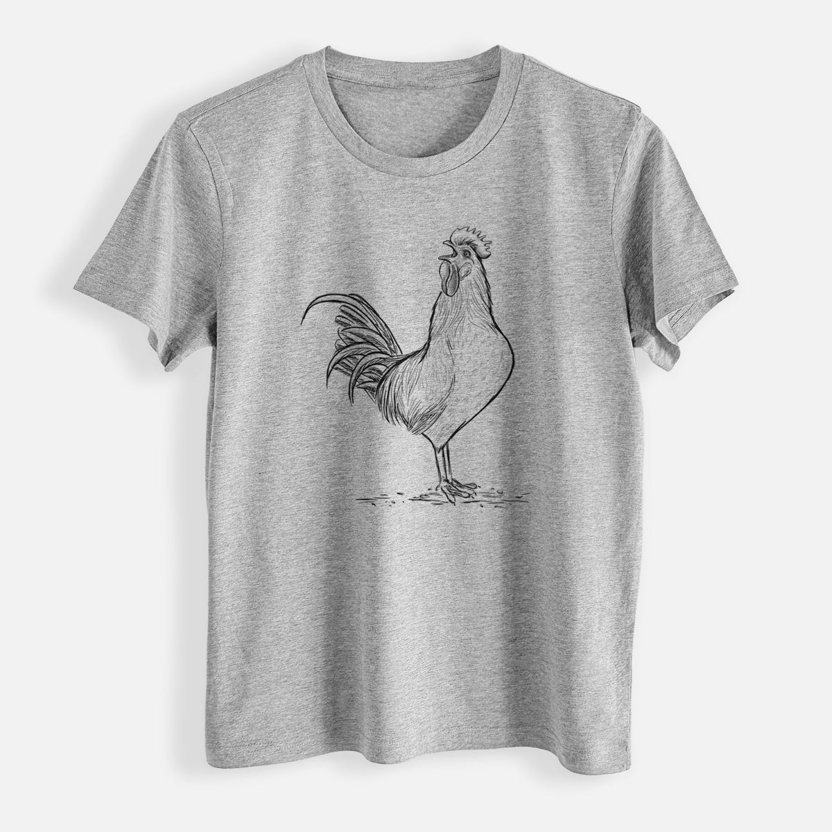 Crowing Rooster - Brown Leghorn Chicken - Womens Everyday Maple Tee