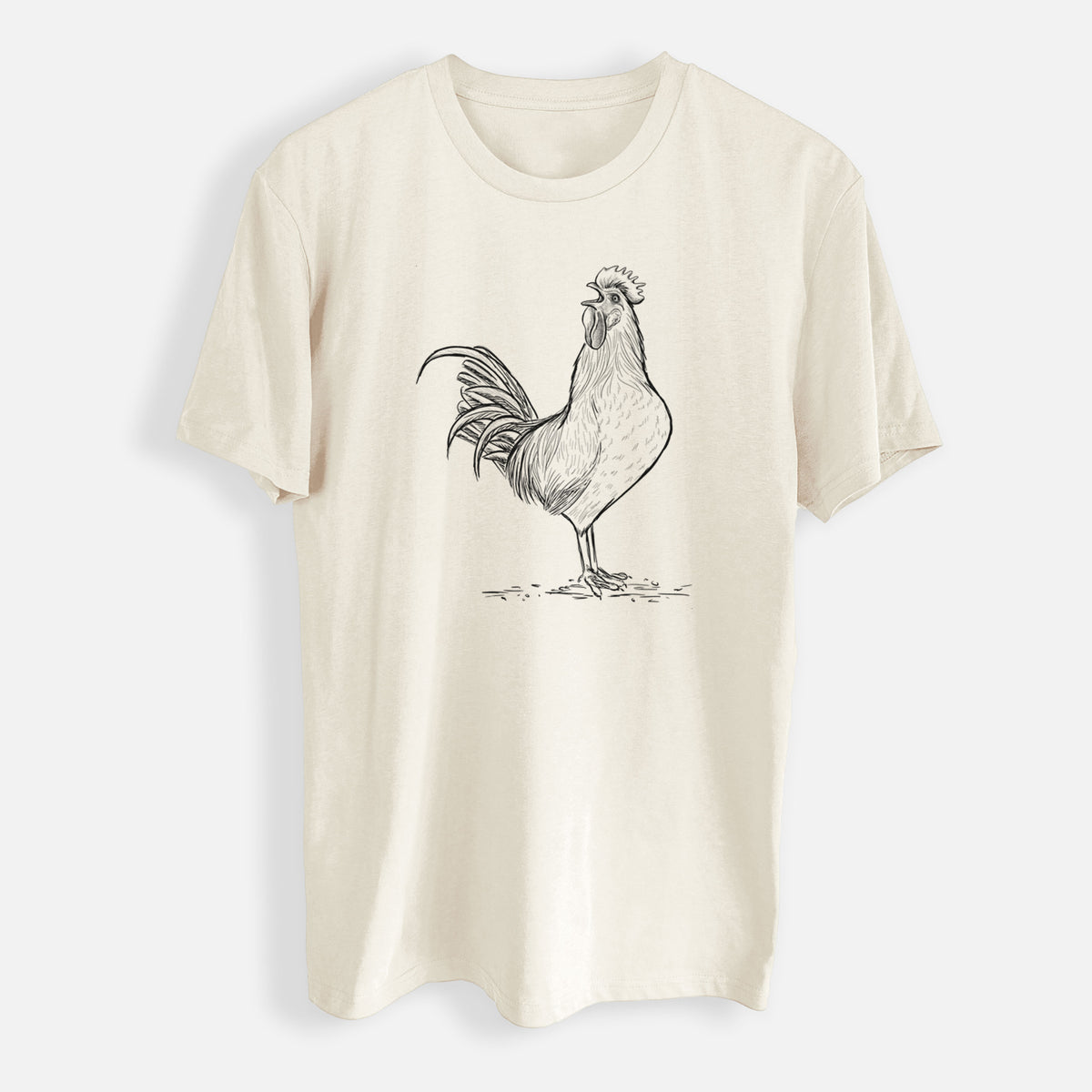 Crowing Rooster - Brown Leghorn Chicken - Mens Everyday Staple Tee