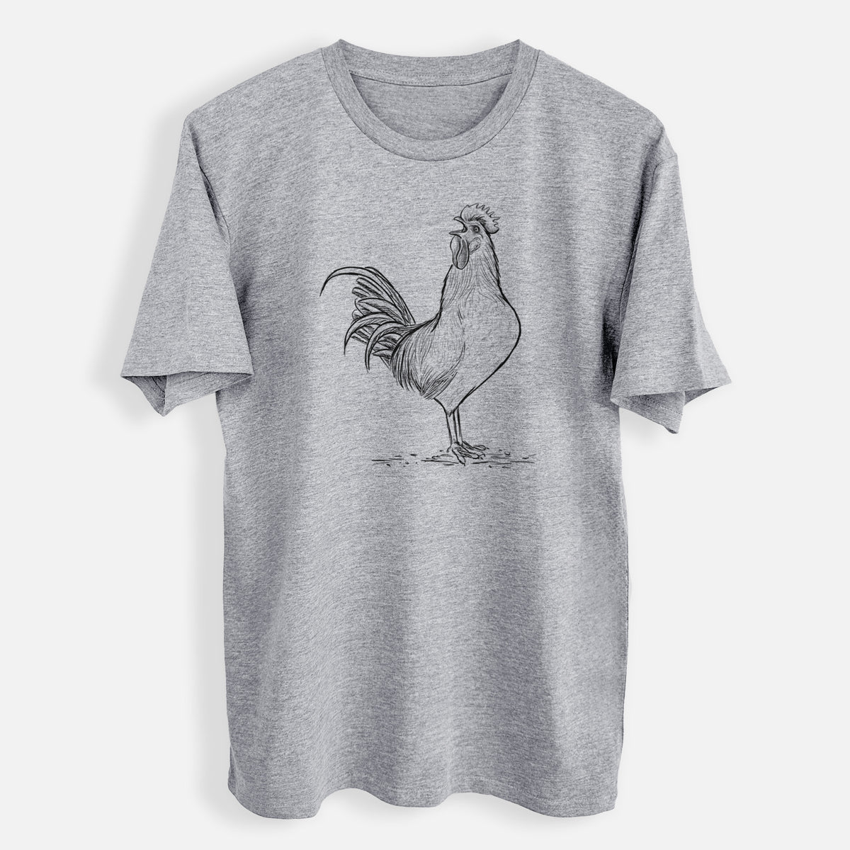 Crowing Rooster - Brown Leghorn Chicken - Mens Everyday Staple Tee