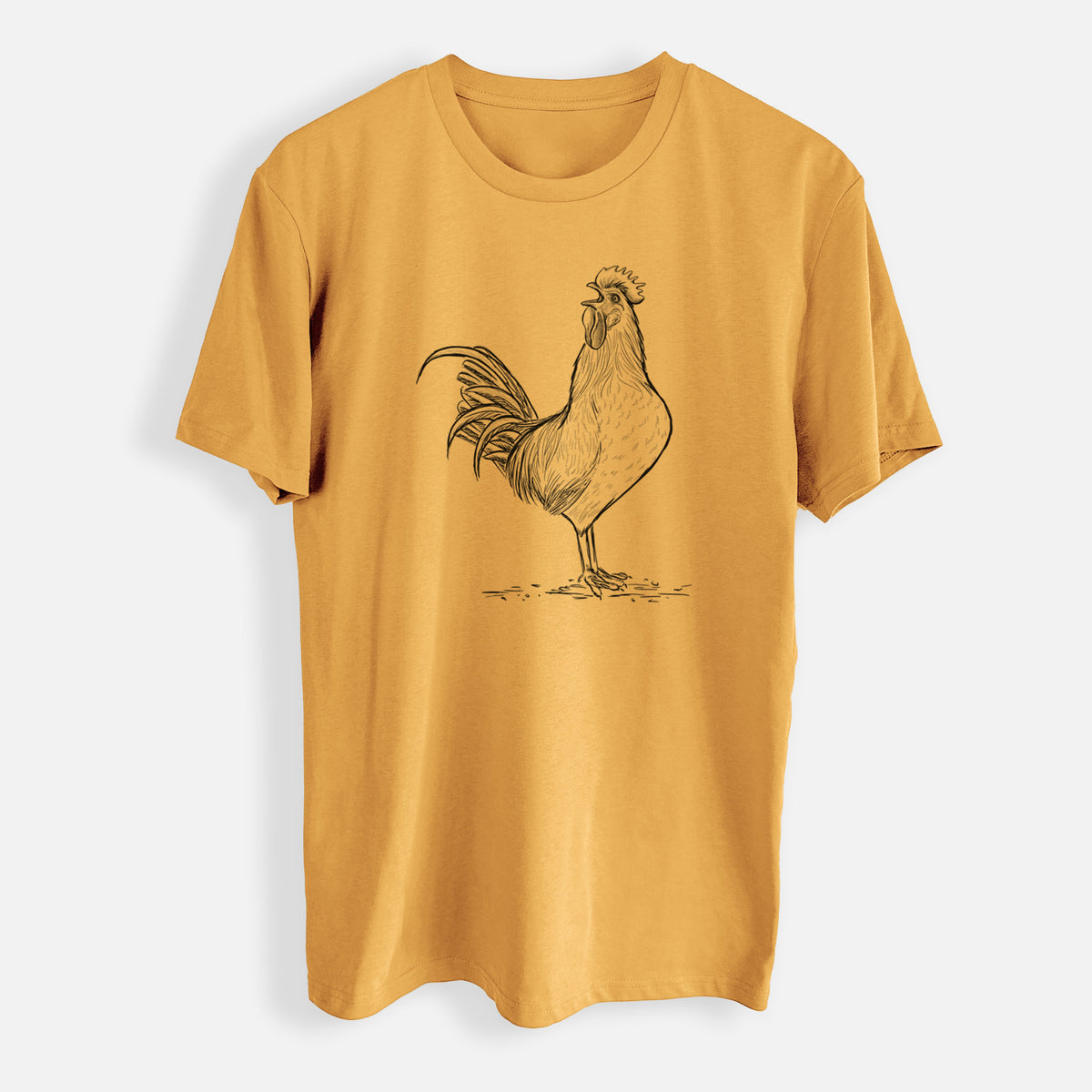 Crowing Rooster - Brown Leghorn Chicken - Mens Everyday Staple Tee