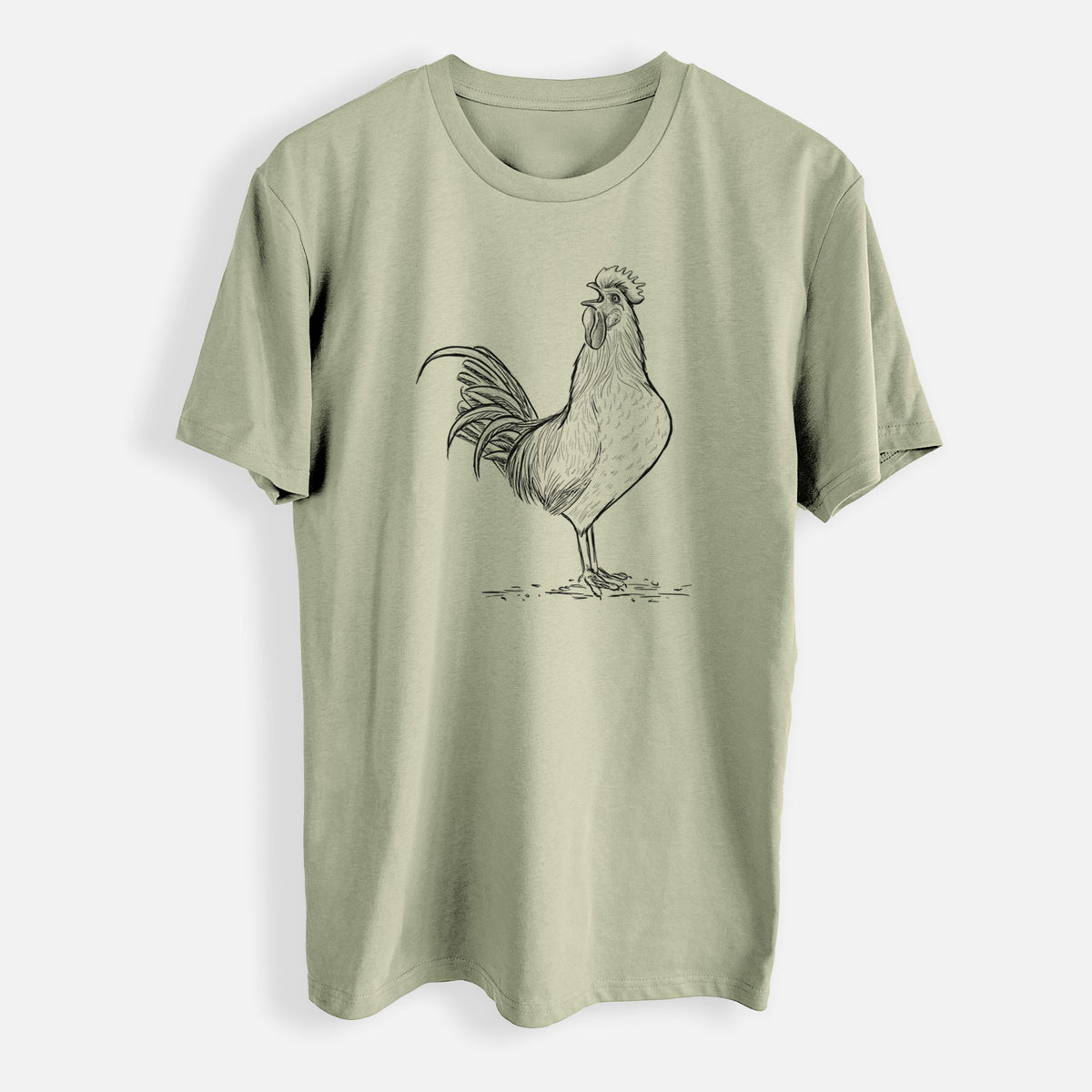 Crowing Rooster - Brown Leghorn Chicken - Mens Everyday Staple Tee