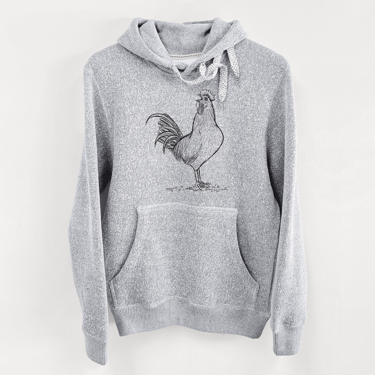 Crowing Rooster - Brown Leghorn Chicken - Knit Hoodie