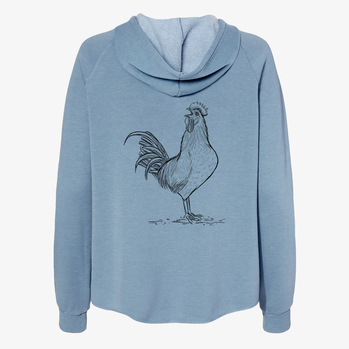 Crowing Rooster - Brown Leghorn Chicken - Women&#39;s Cali Wave Zip-Up Sweatshirt