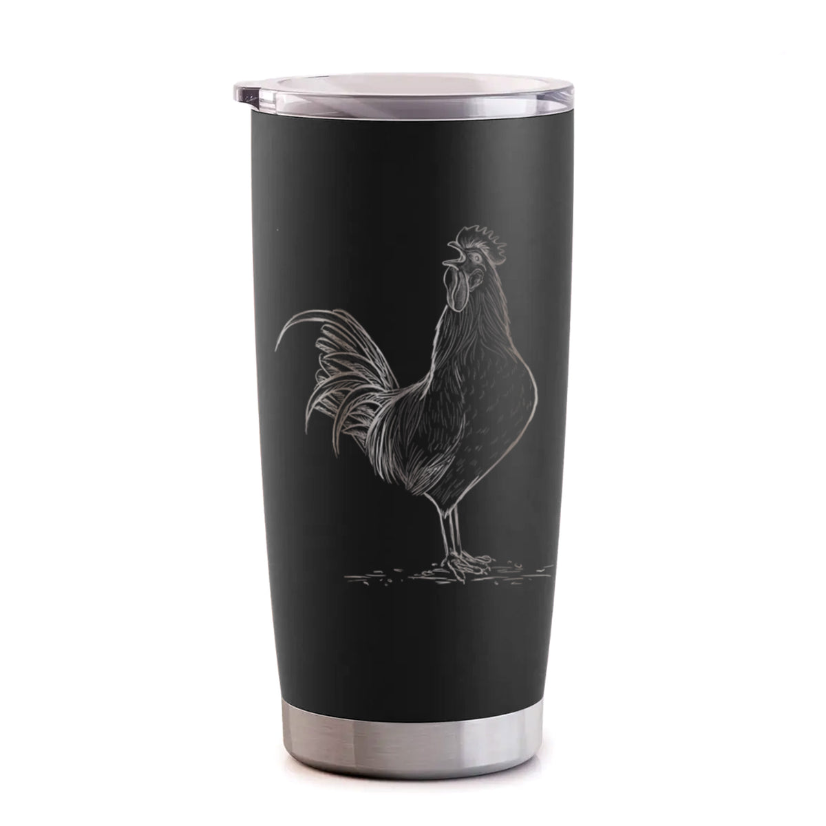 Crowing Rooster - Brown Leghorn Chicken - 20oz Polar Insulated Tumbler