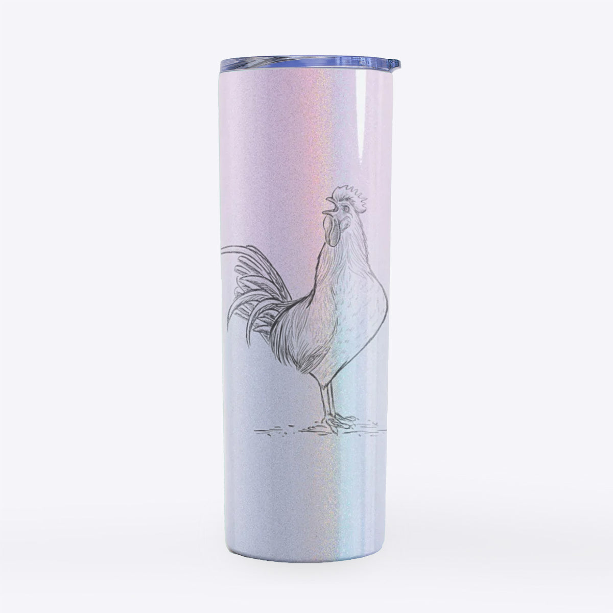 Crowing Rooster - Brown Leghorn Chicken - 20oz Skinny Tumbler