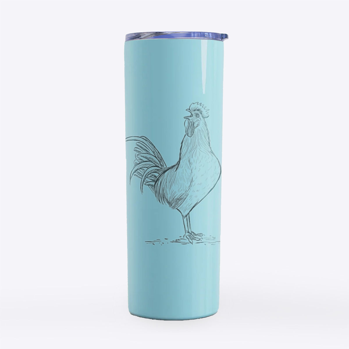 Crowing Rooster - Brown Leghorn Chicken - 20oz Skinny Tumbler