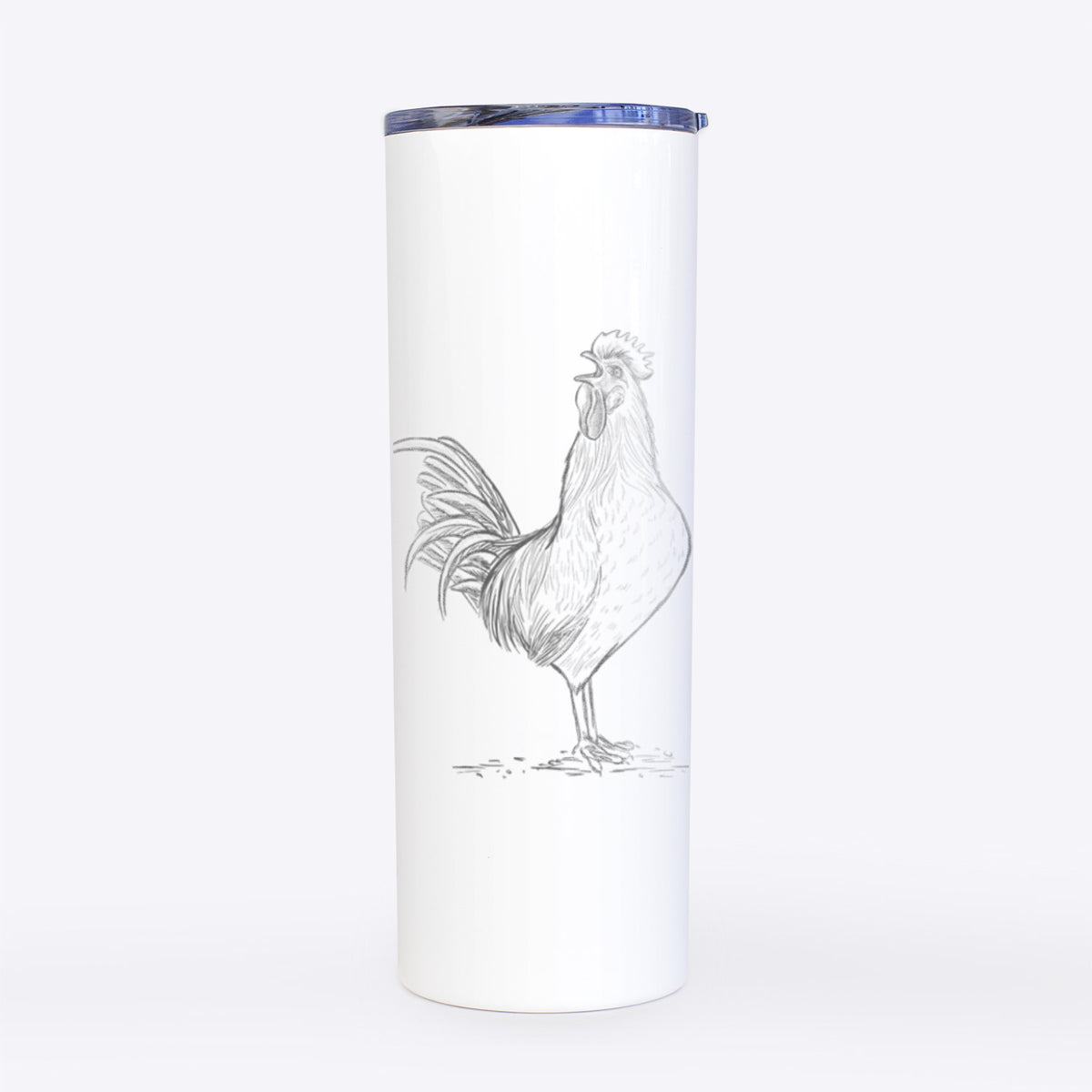 Crowing Rooster - Brown Leghorn Chicken - 20oz Skinny Tumbler