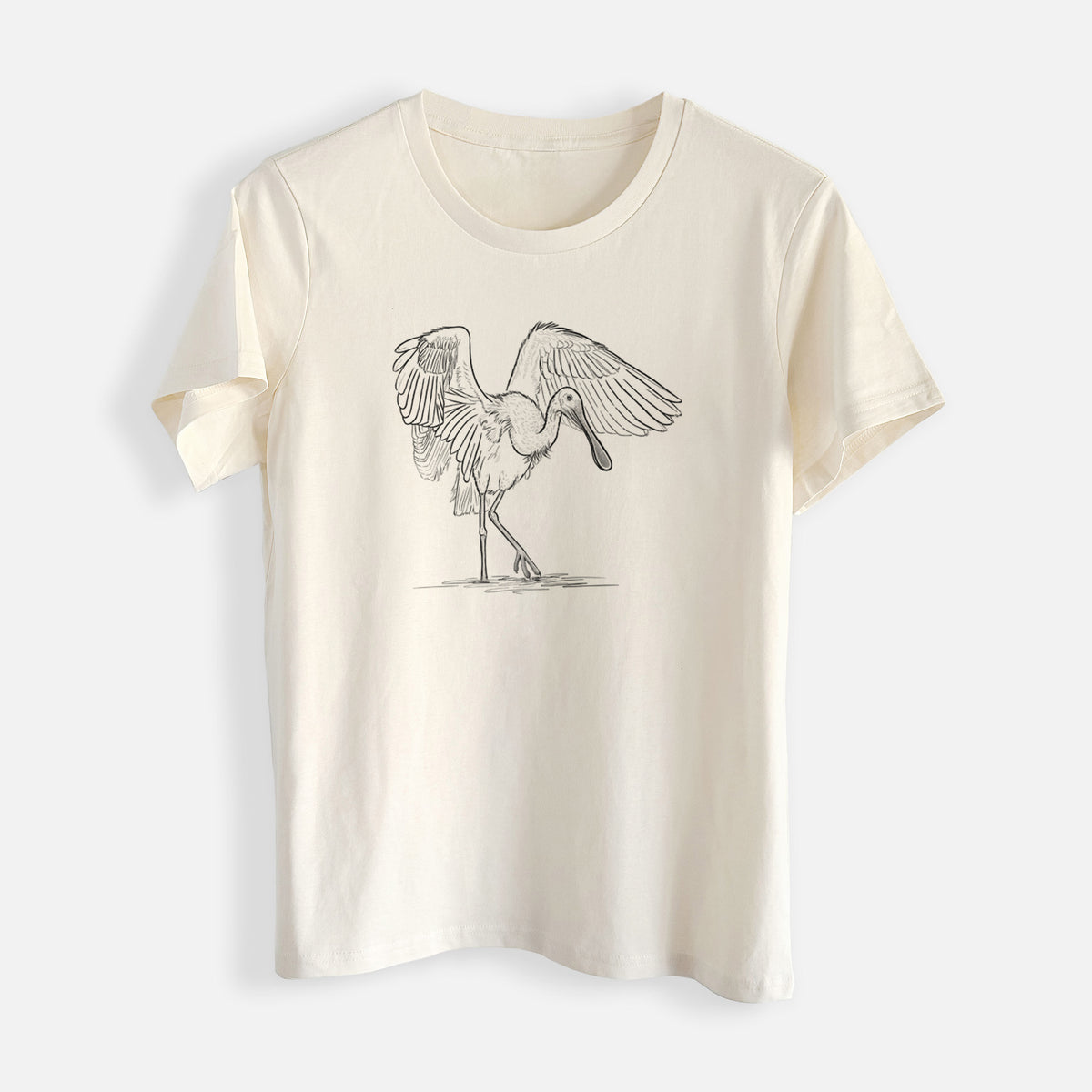 Roseate Spoonbill - Platalea ajaja - Womens Everyday Maple Tee