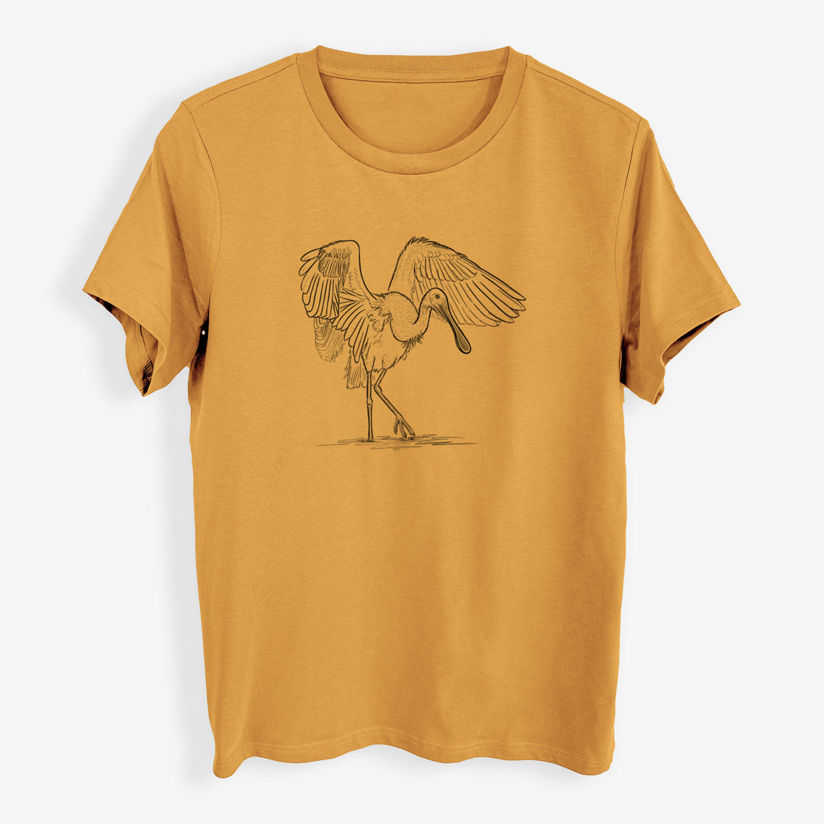 Roseate Spoonbill - Platalea ajaja - Womens Everyday Maple Tee