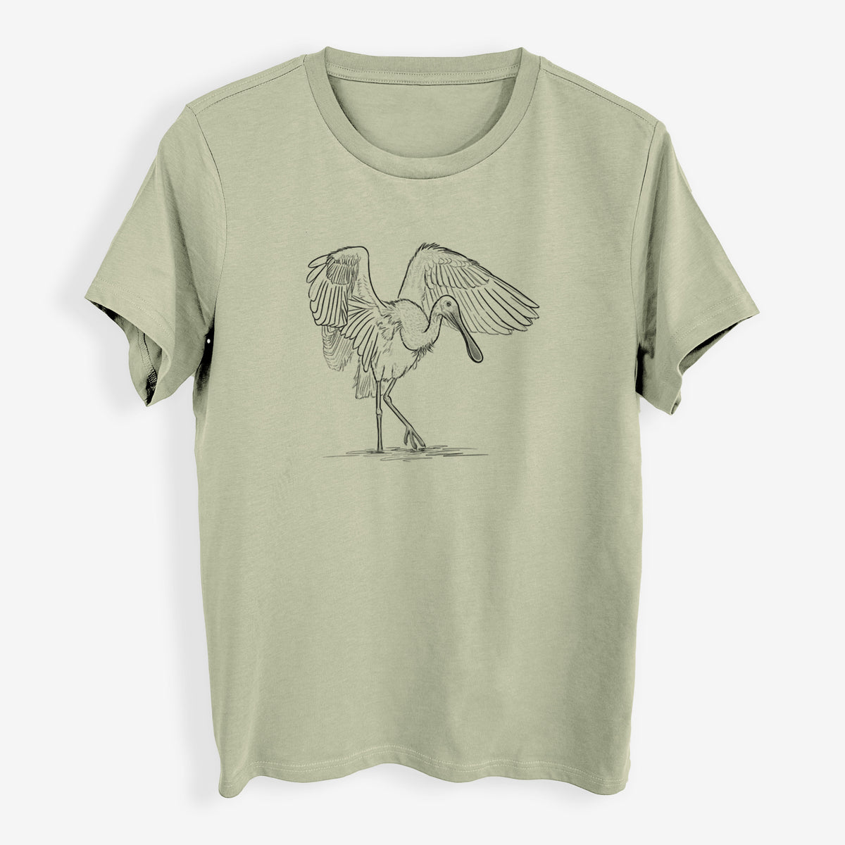 Roseate Spoonbill - Platalea ajaja - Womens Everyday Maple Tee