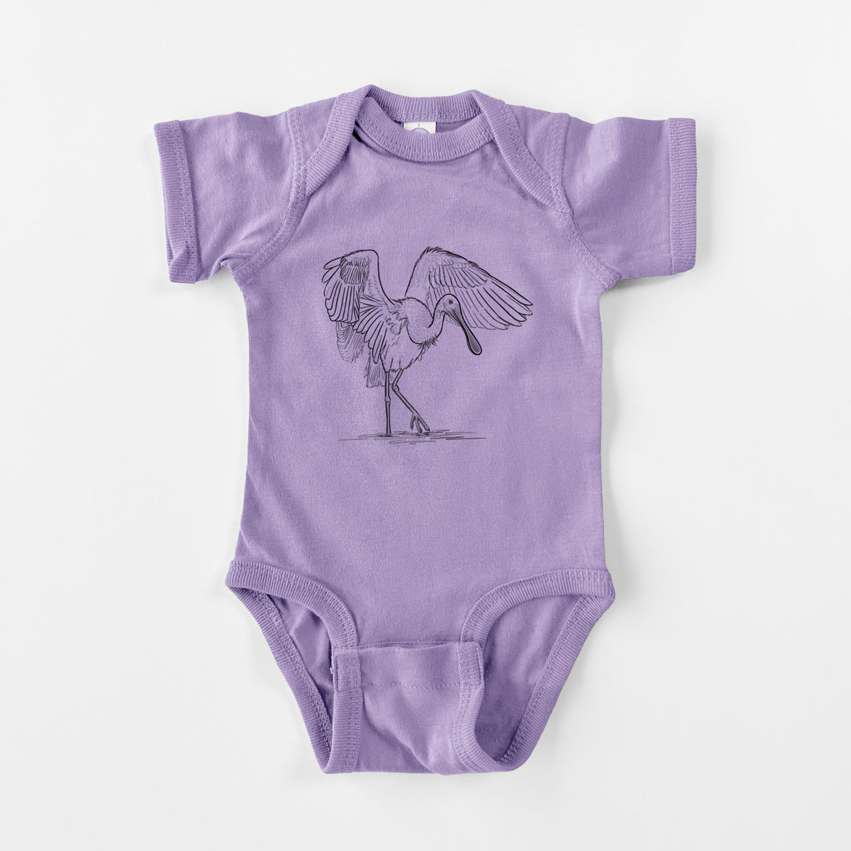 Roseate Spoonbill - Platalea ajaja - Baby Fine Jersey Bodysuit