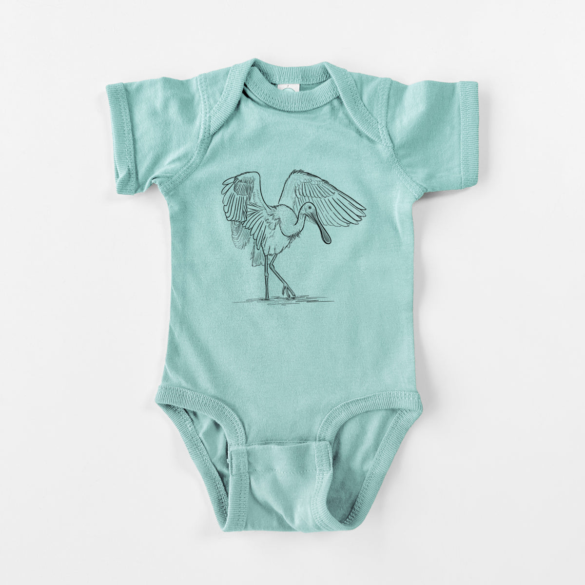 Roseate Spoonbill - Platalea ajaja - Baby Fine Jersey Bodysuit