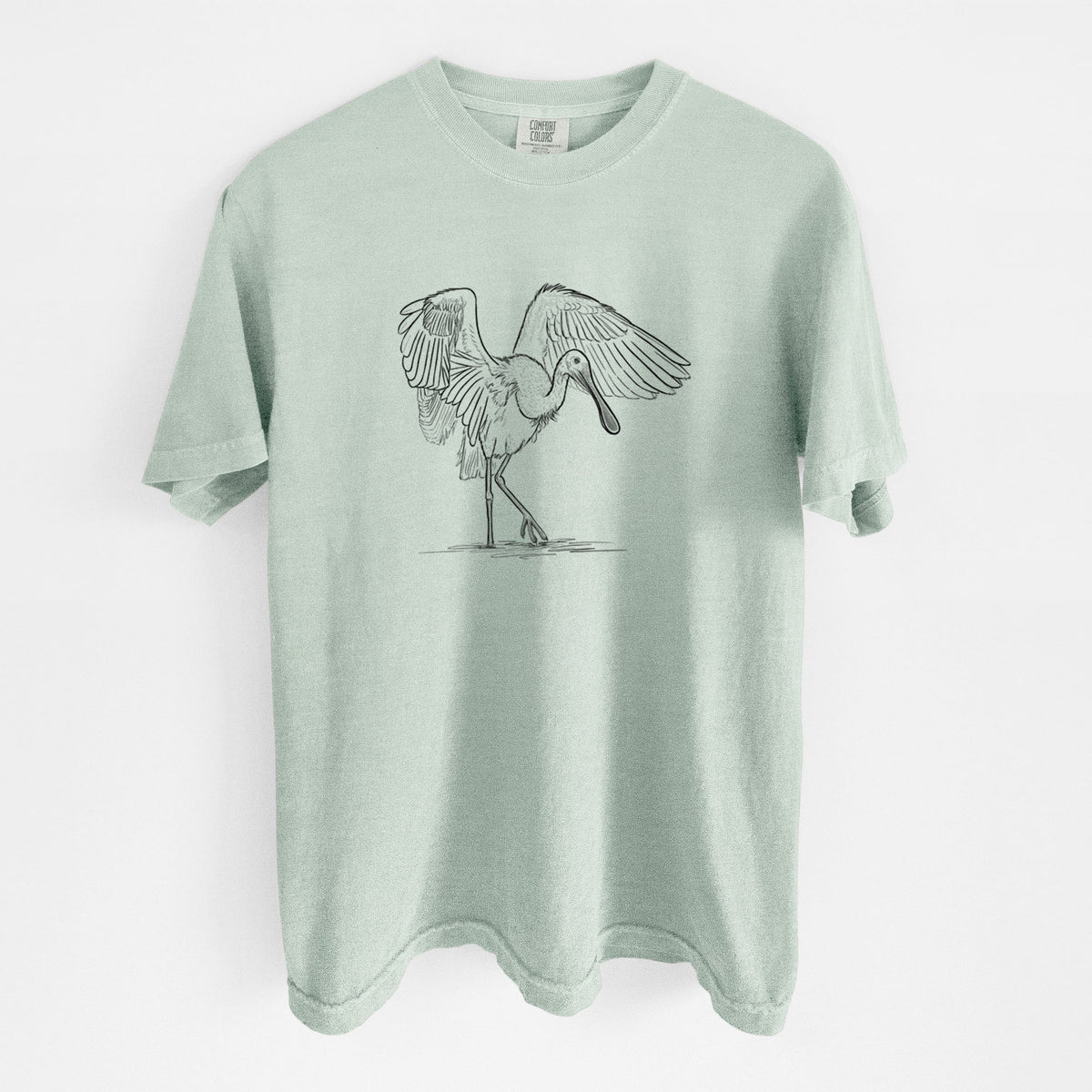 Roseate Spoonbill - Platalea ajaja - Unisex Comfort Colors Garment-Dyed Heavyweight T-shirt