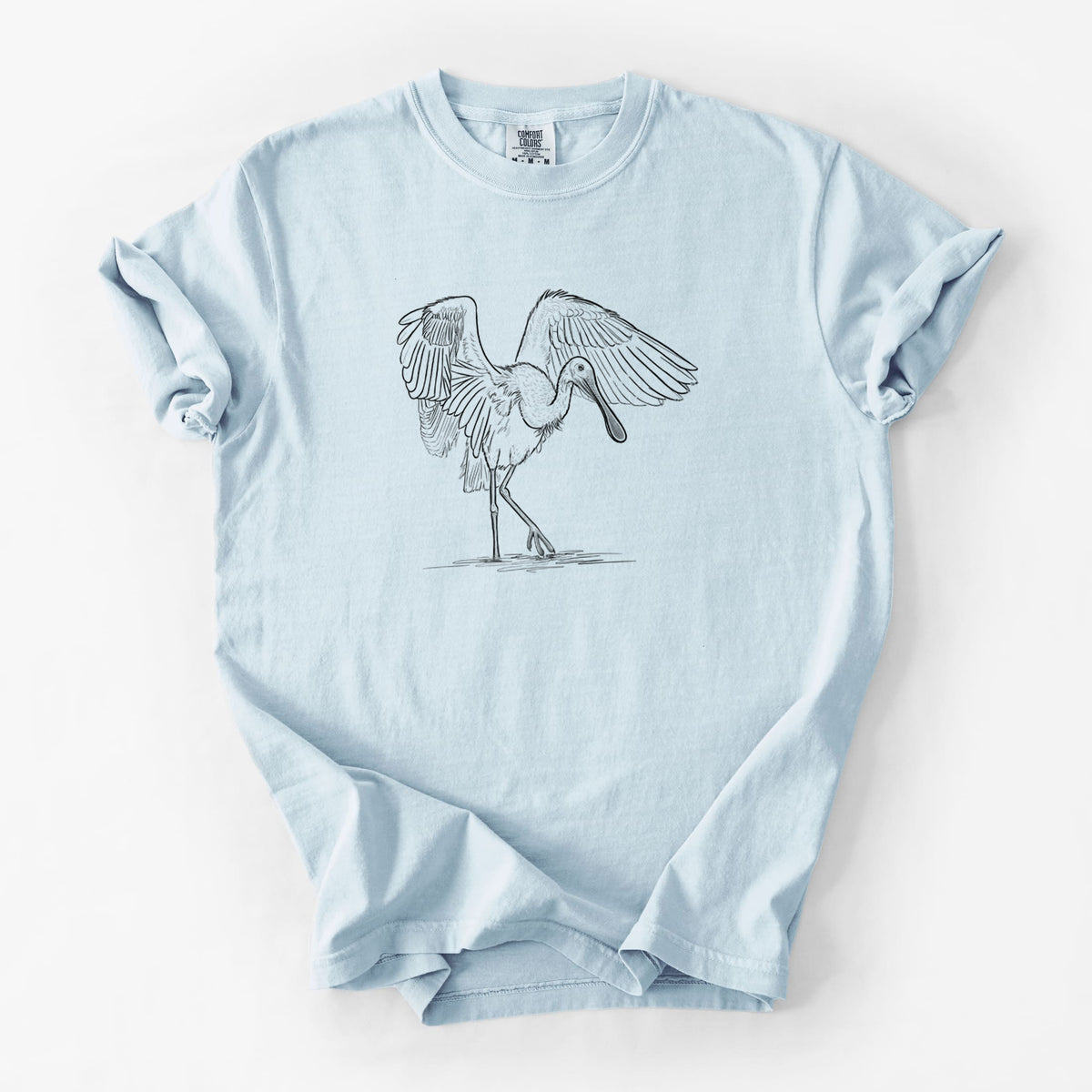 Roseate Spoonbill - Platalea ajaja - Unisex Comfort Colors Garment-Dyed Heavyweight T-shirt