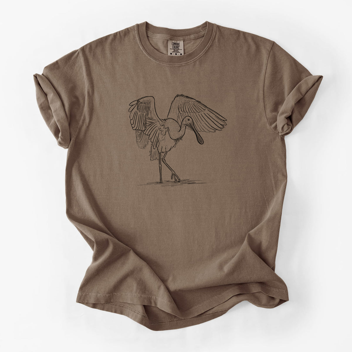 Roseate Spoonbill - Platalea ajaja - Unisex Comfort Colors Garment-Dyed Heavyweight T-shirt