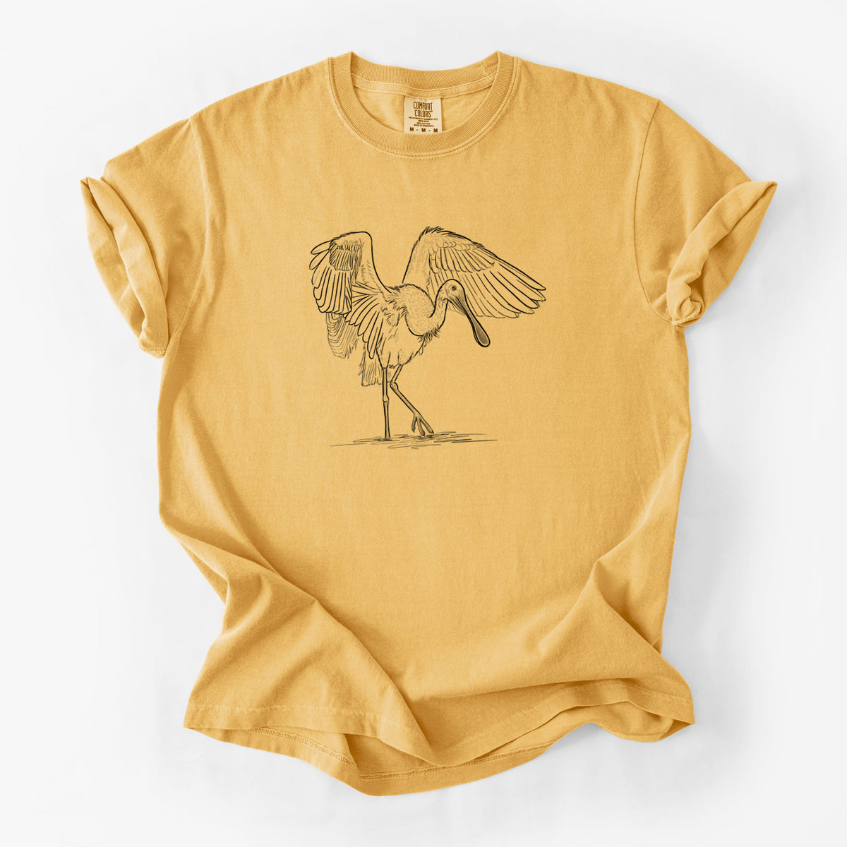 Roseate Spoonbill - Platalea ajaja - Unisex Comfort Colors Garment-Dyed Heavyweight T-shirt
