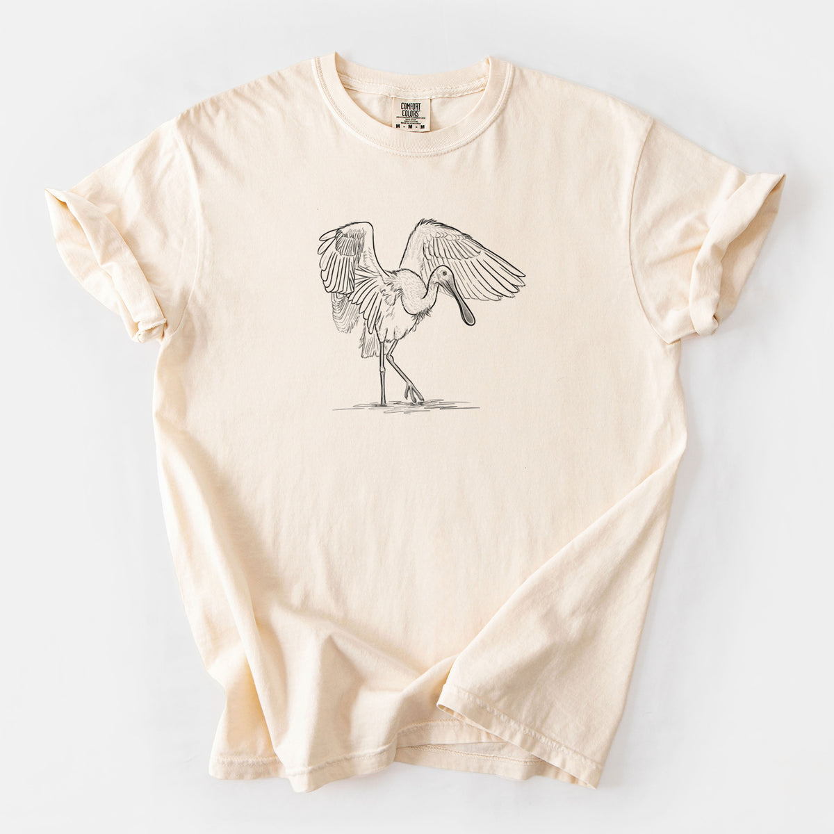 Roseate Spoonbill - Platalea ajaja - Unisex Comfort Colors Garment-Dyed Heavyweight T-shirt