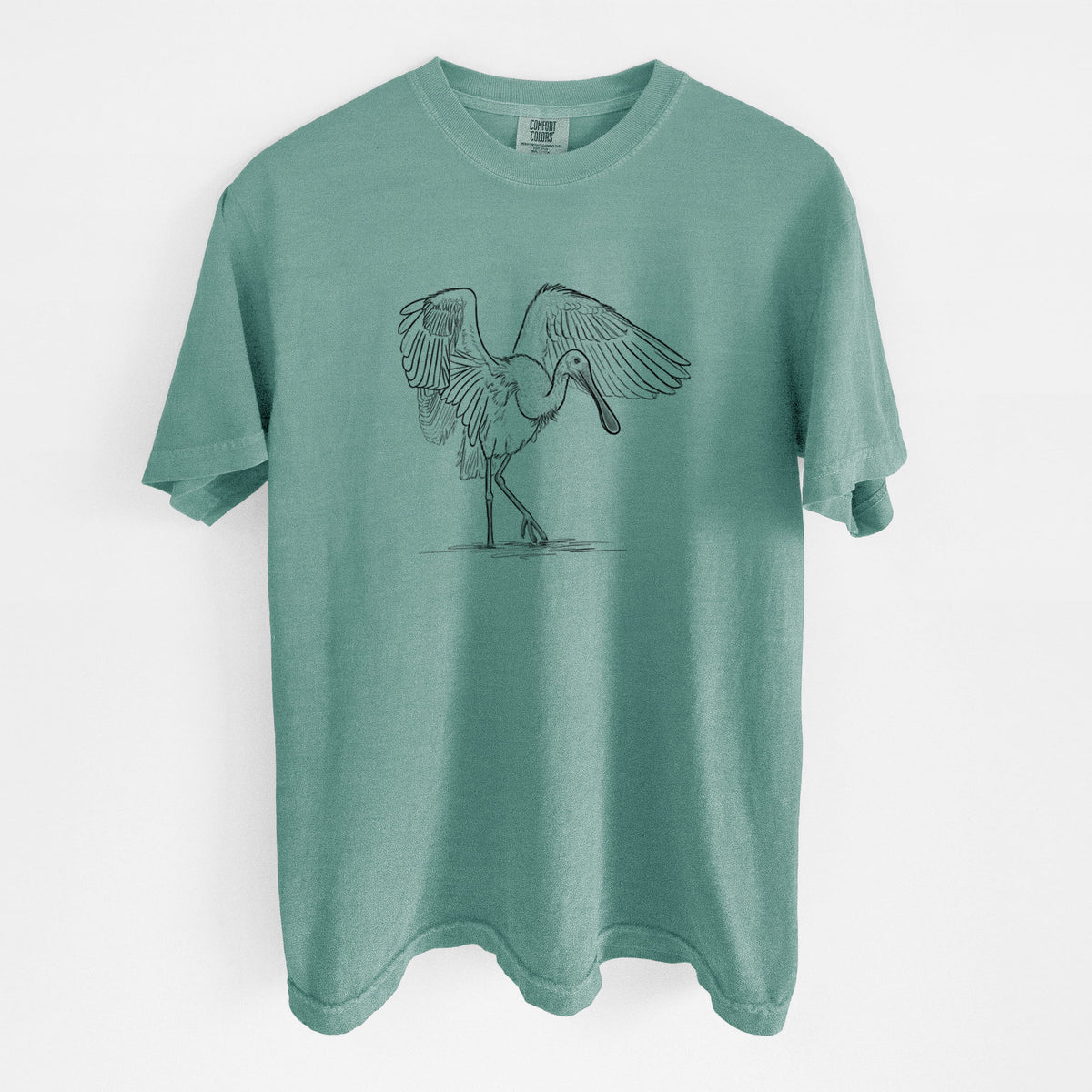 Roseate Spoonbill - Platalea ajaja - Unisex Comfort Colors Garment-Dyed Heavyweight T-shirt