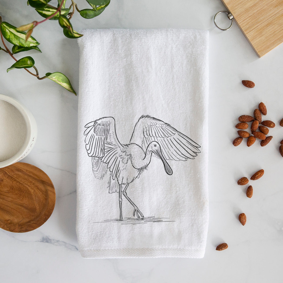 Roseate Spoonbill - Platalea ajaja Premium Decorative Hand Towel