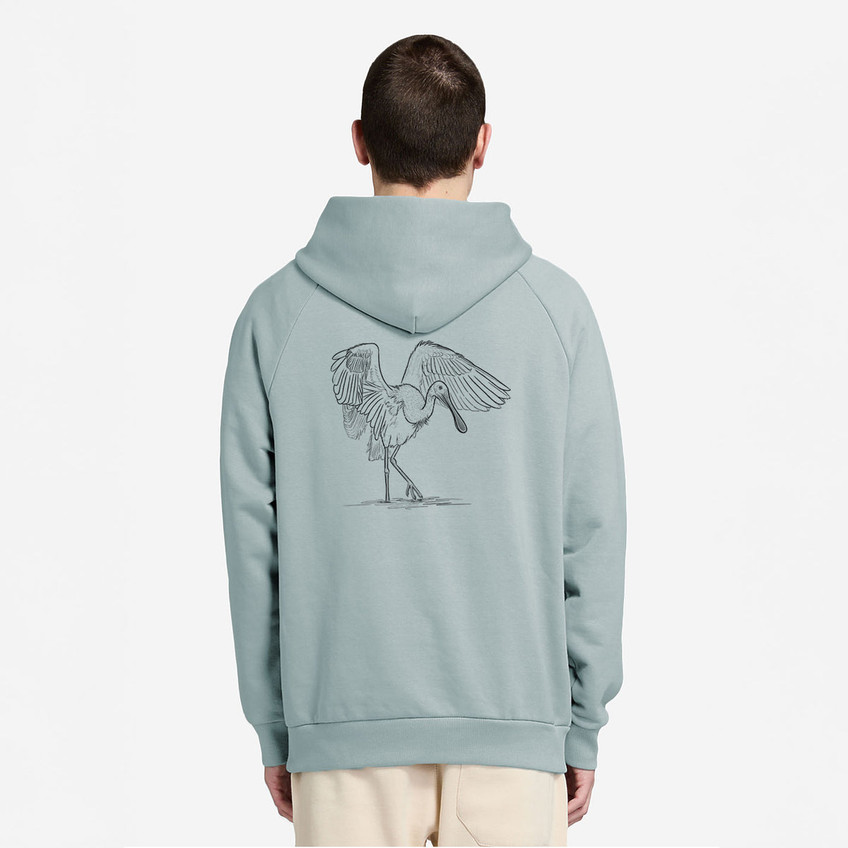 Roseate Spoonbill - Platalea ajaja - UltraLuxe Heavyweight French Terry Hoodie