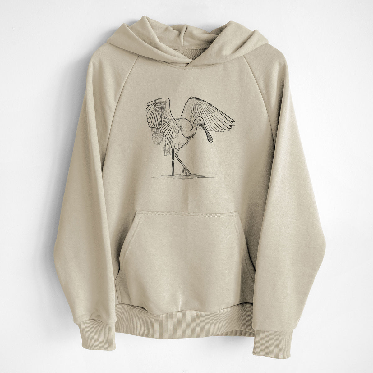 Roseate Spoonbill - Platalea ajaja - UltraLuxe Heavyweight French Terry Hoodie