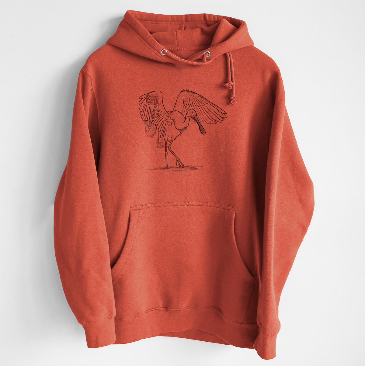Roseate Spoonbill - Platalea ajaja - Heavyweight Fleece Hoodie
