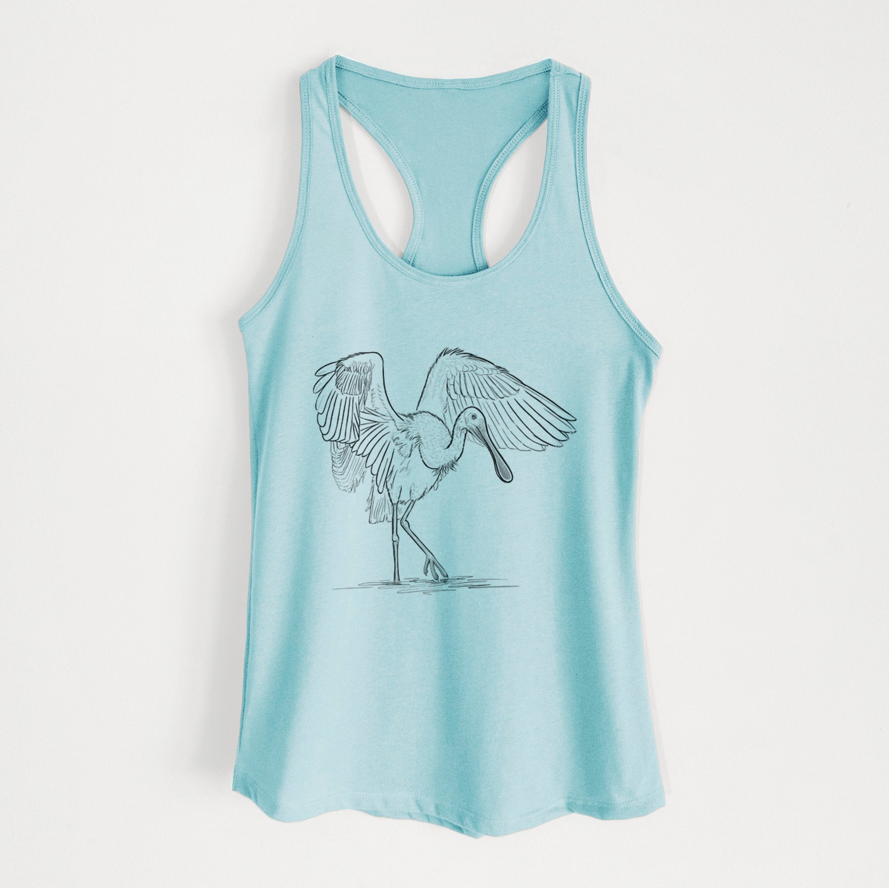 Roseate Spoonbill - Platalea ajaja - Women's Racerback Tanktop