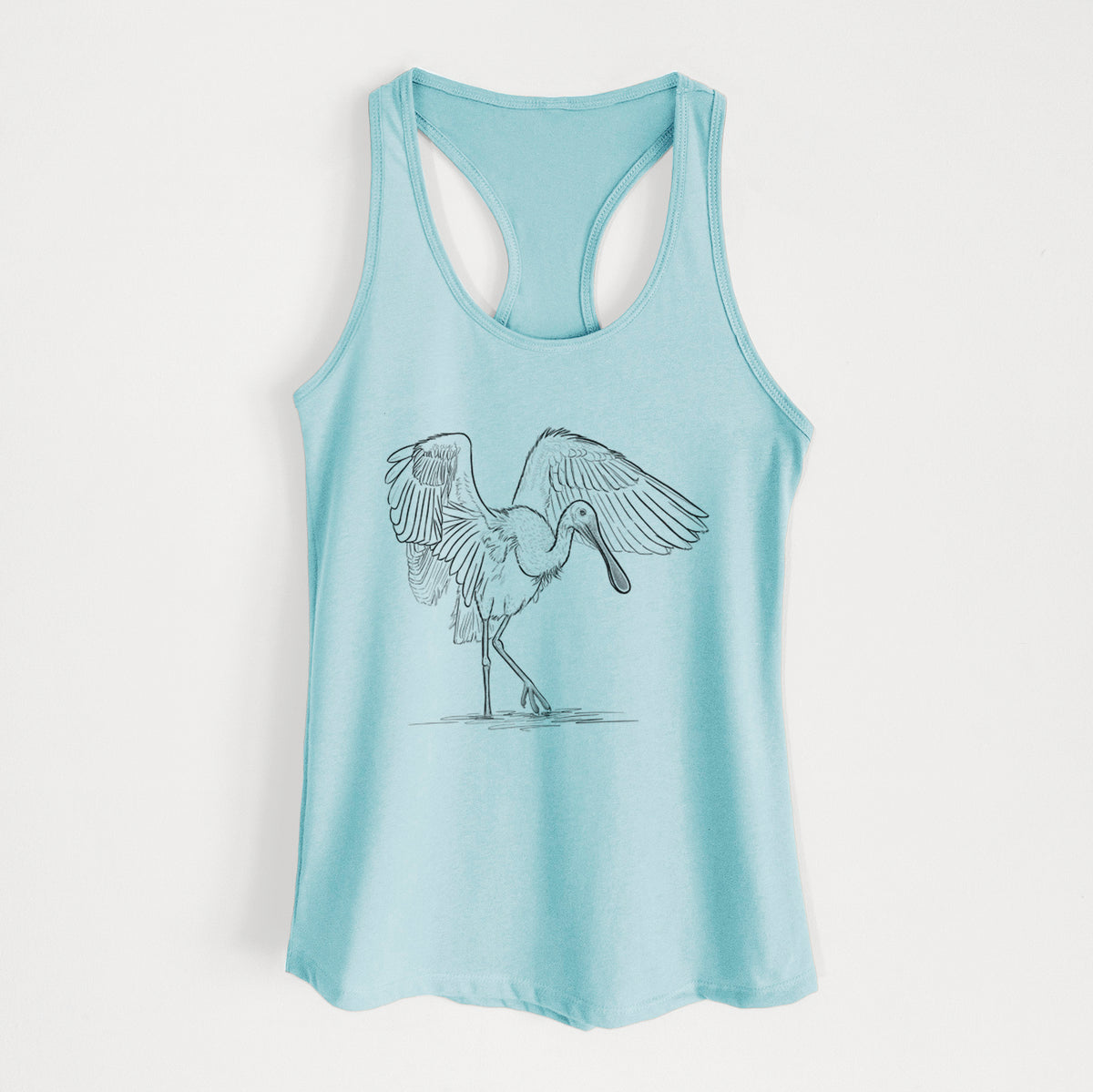 Roseate Spoonbill - Platalea ajaja - Women&#39;s Racerback Tanktop