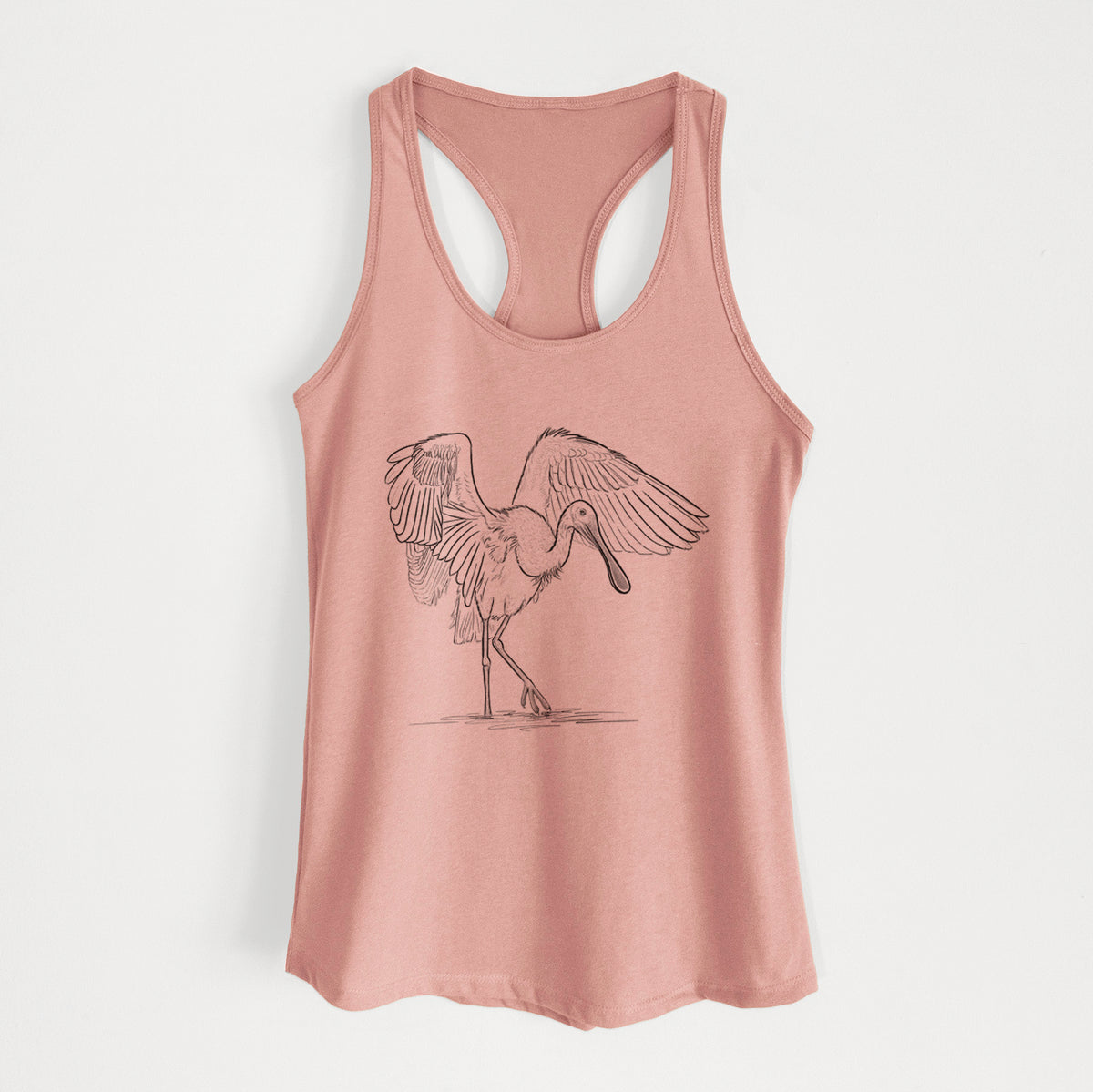 Roseate Spoonbill - Platalea ajaja - Women&#39;s Racerback Tanktop