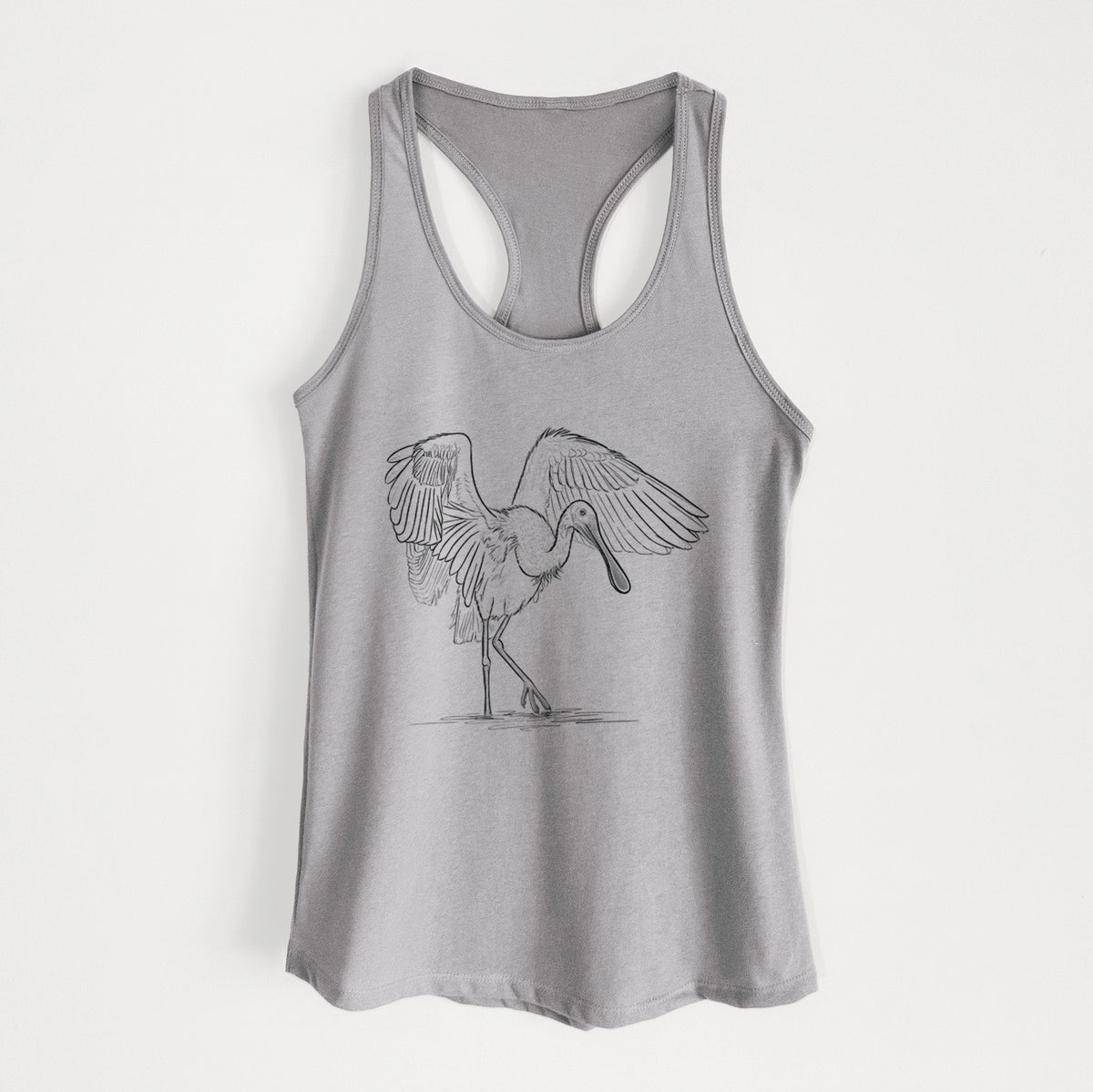 Roseate Spoonbill - Platalea ajaja - Women&#39;s Racerback Tanktop