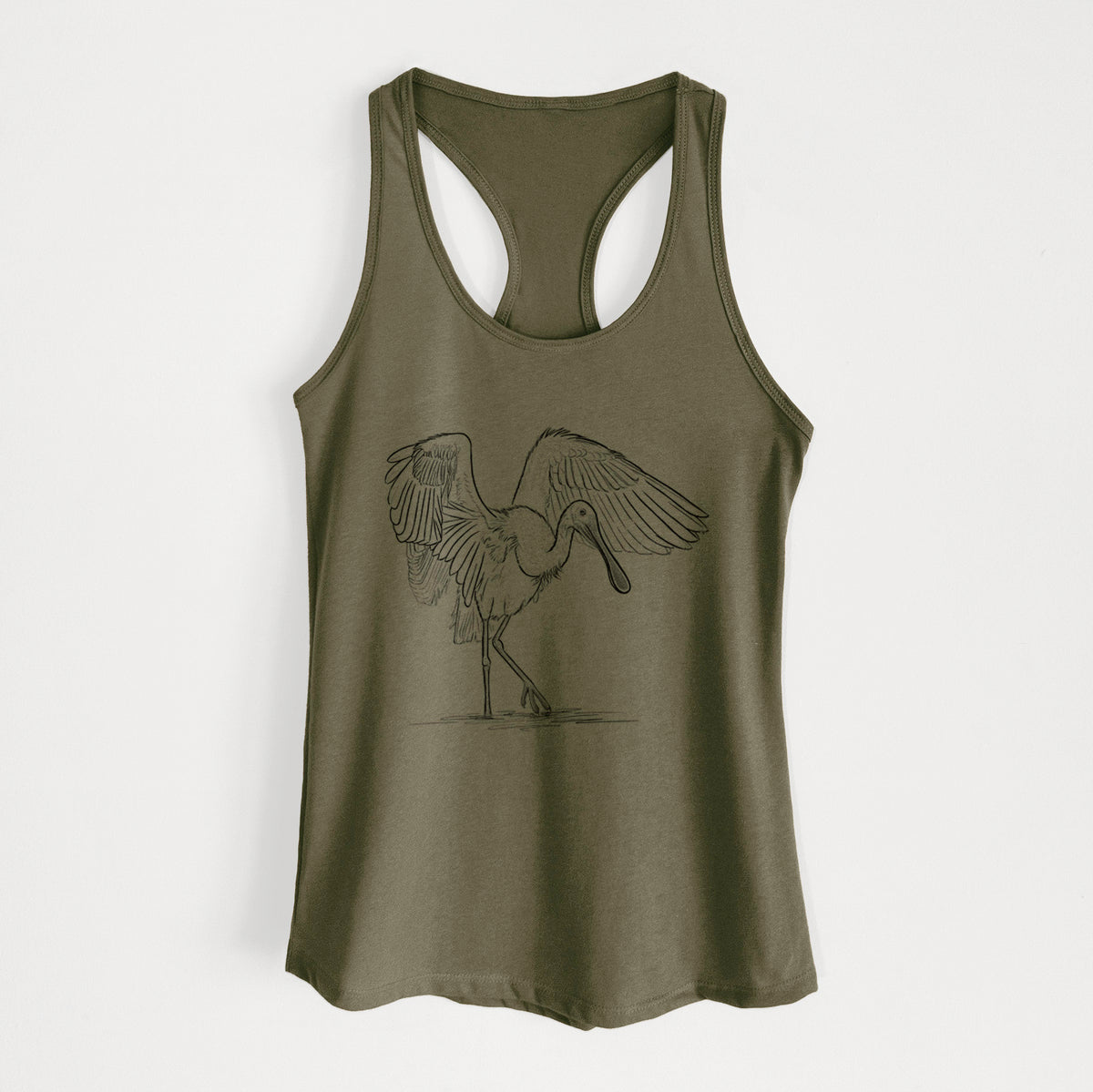 Roseate Spoonbill - Platalea ajaja - Women&#39;s Racerback Tanktop