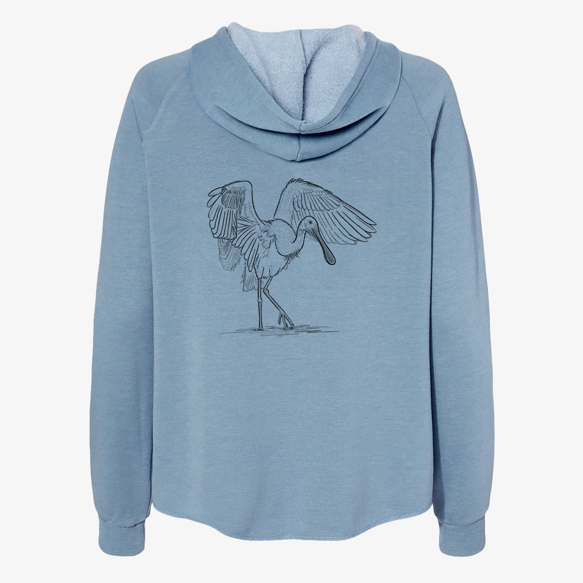 Roseate Spoonbill - Platalea ajaja - Women&#39;s Cali Wave Zip-Up Sweatshirt