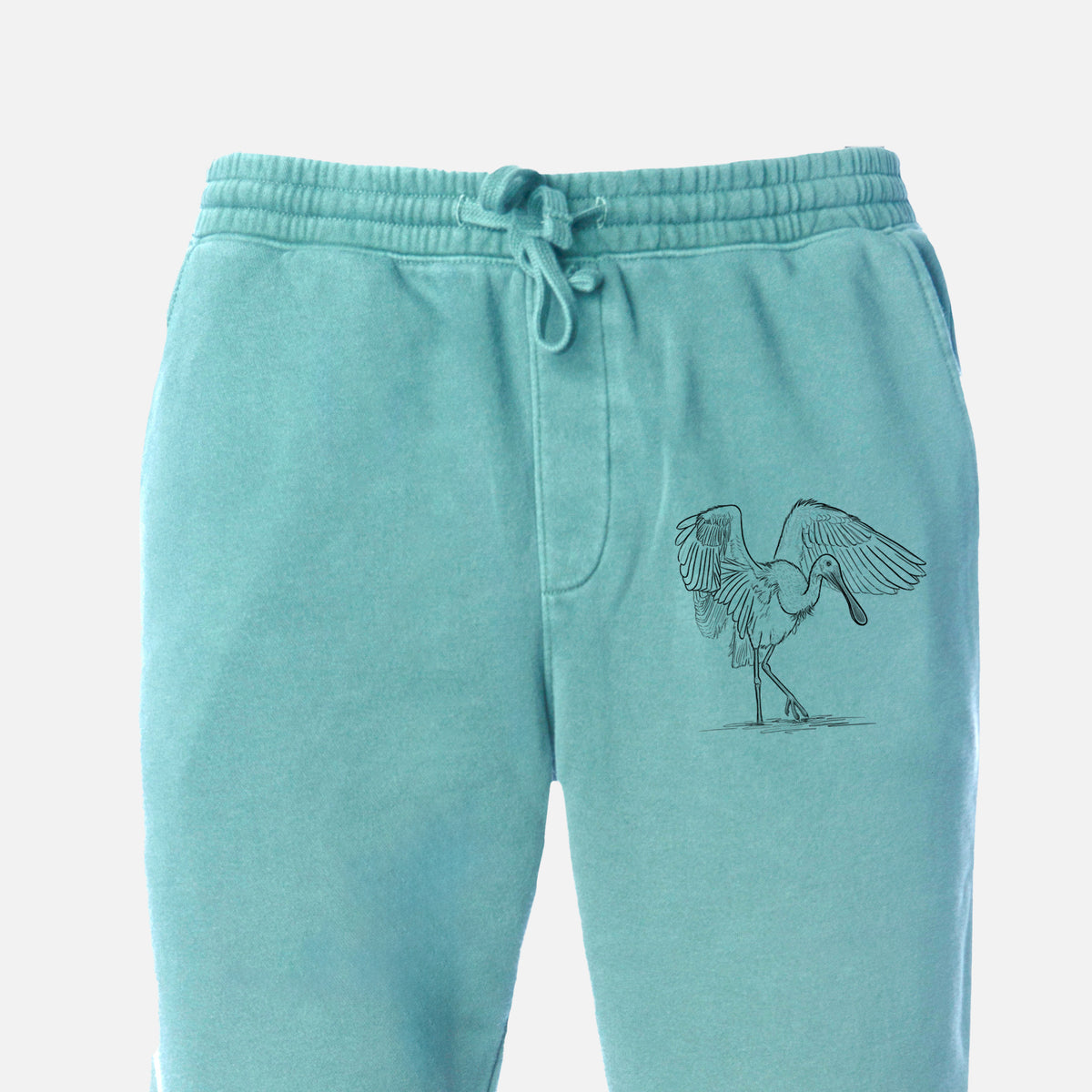 Roseate Spoonbill - Platalea ajaja - Unisex Pigment Dyed Sweatpants