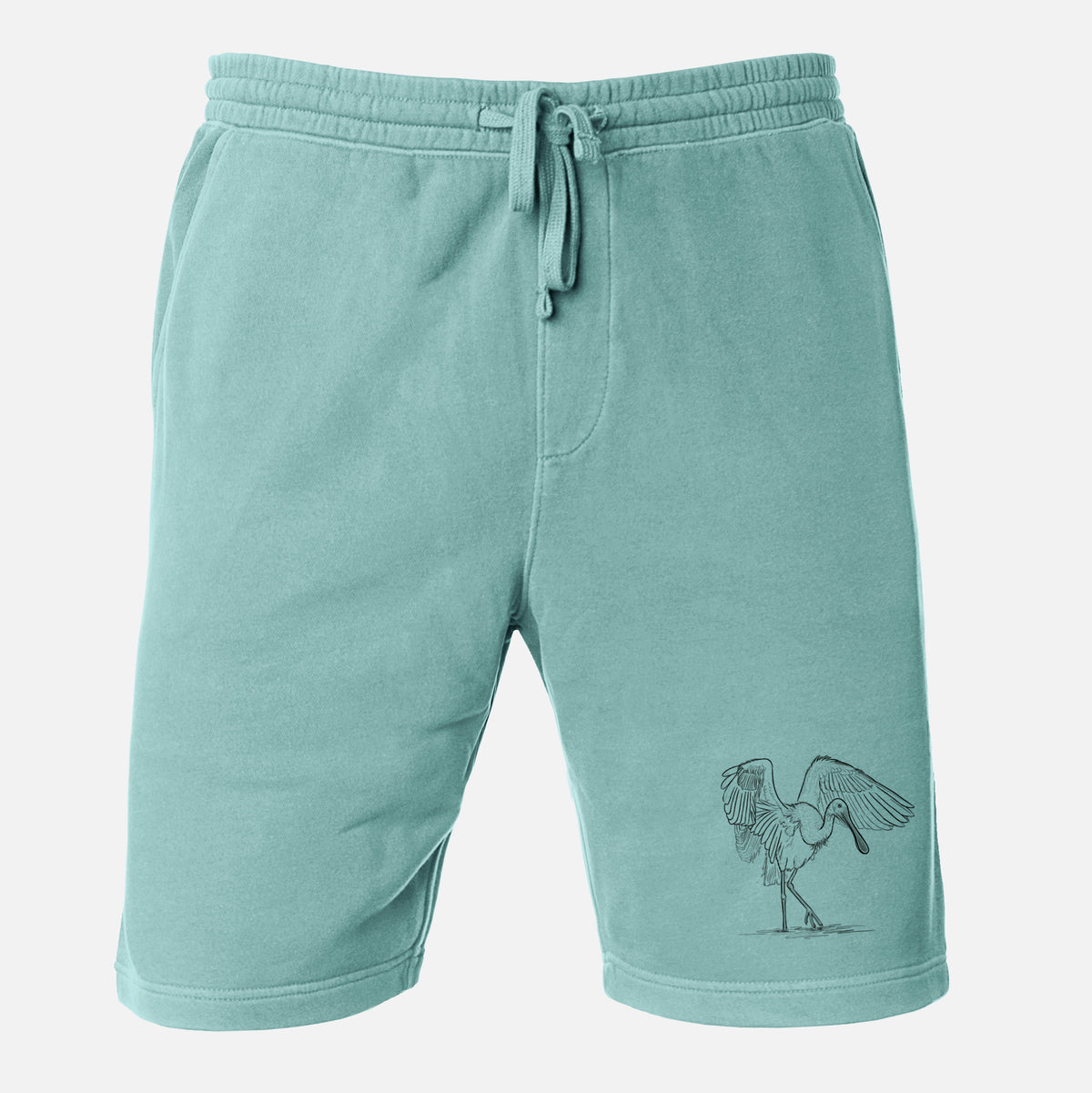 Roseate Spoonbill - Platalea ajaja - Unisex Pigment Dyed Shorts