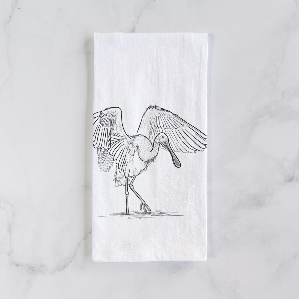 Roseate Spoonbill - Platalea ajaja Tea Towel