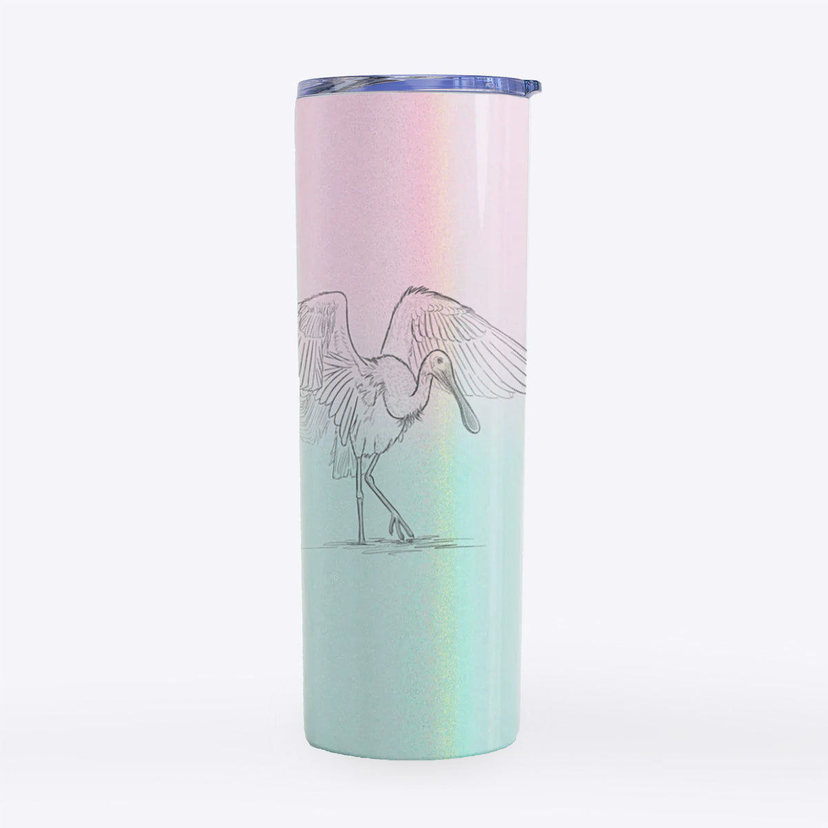 Roseate Spoonbill - Platalea ajaja - 20oz Skinny Tumbler