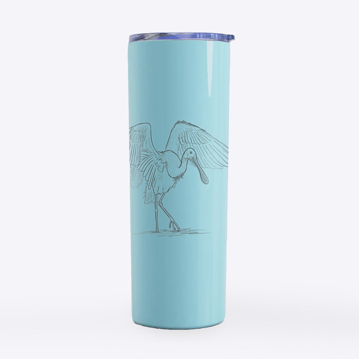 Roseate Spoonbill - Platalea ajaja - 20oz Skinny Tumbler