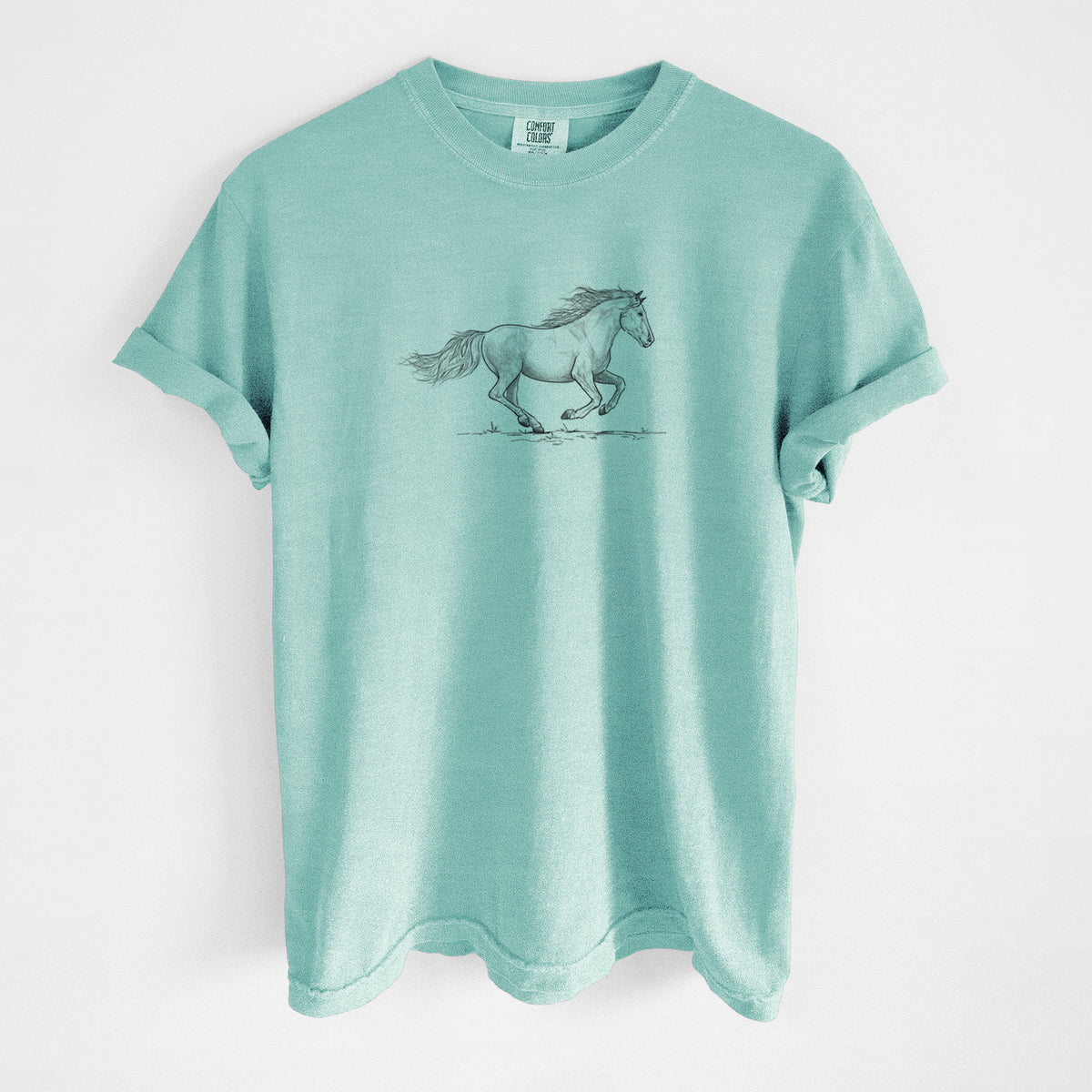 Running Mustang - Unisex Comfort Colors Garment-Dyed Heavyweight T-shirt