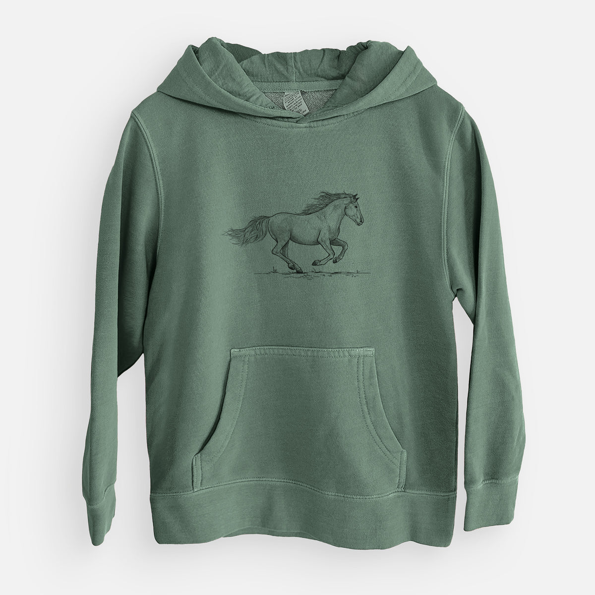 Running Mustang - Youth Pigment Dyed Hoodie