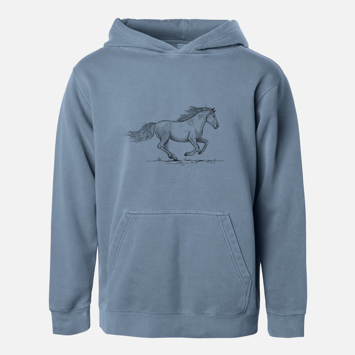 Running Mustang - Youth Pigment Dyed Hoodie