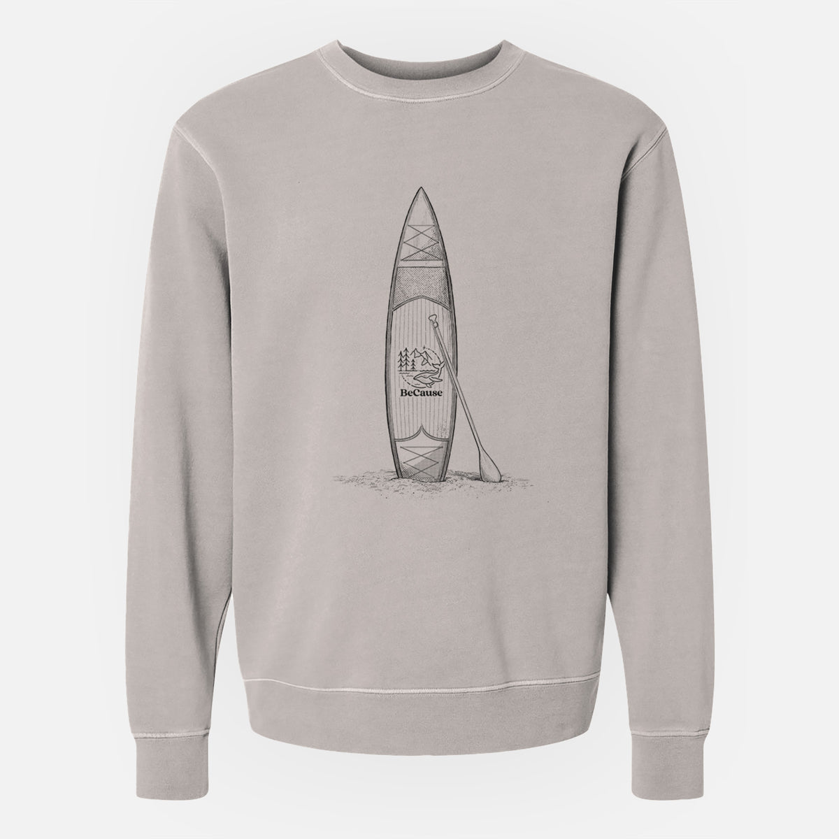 Stand-up Paddle Board - Unisex Pigment Dyed Crew Sweatshirt