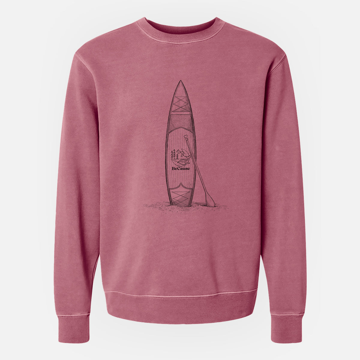 Stand-up Paddle Board - Unisex Pigment Dyed Crew Sweatshirt